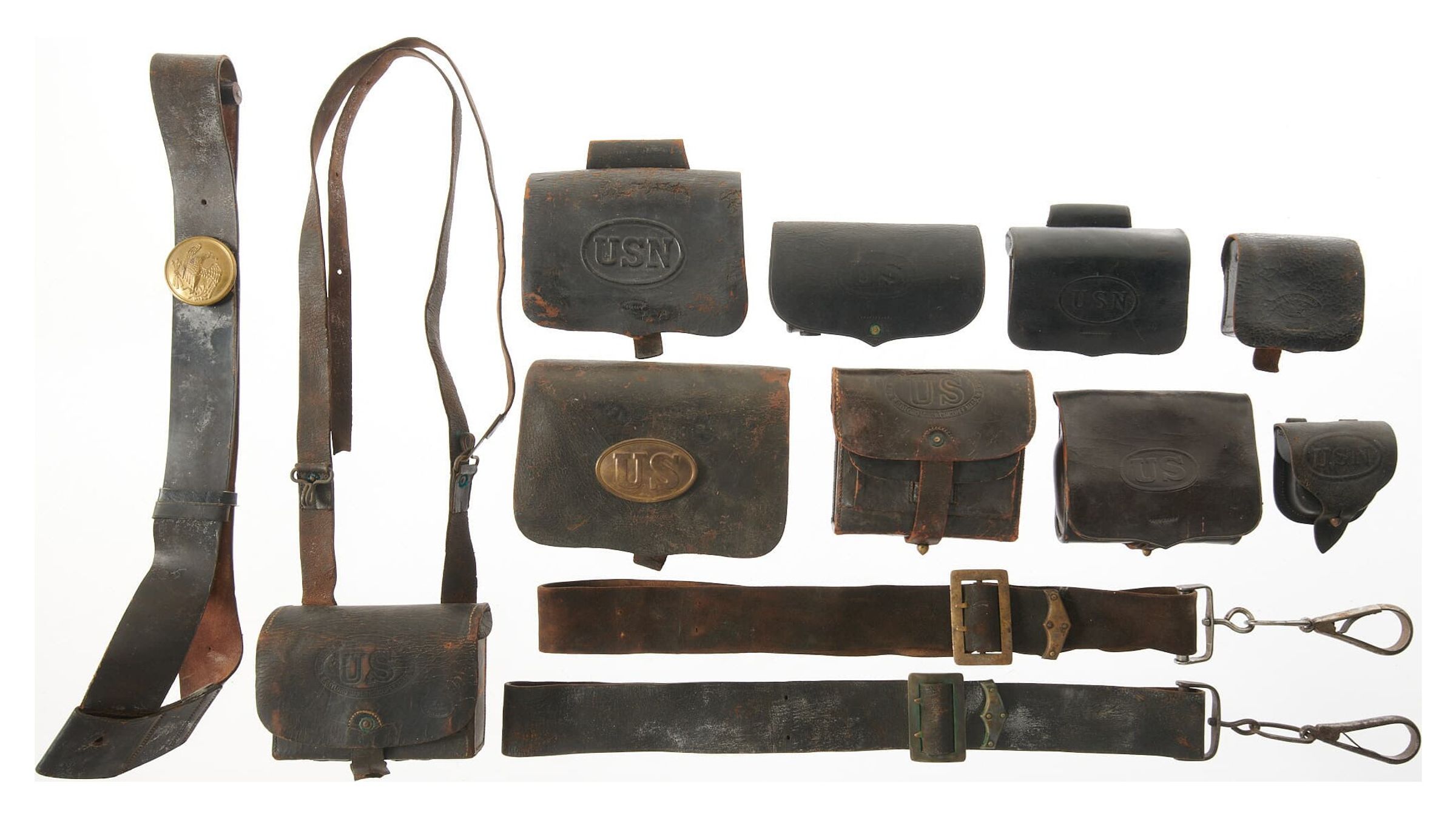 Nine U.S. Ammunition Pouches and Slings Rock Island Auction