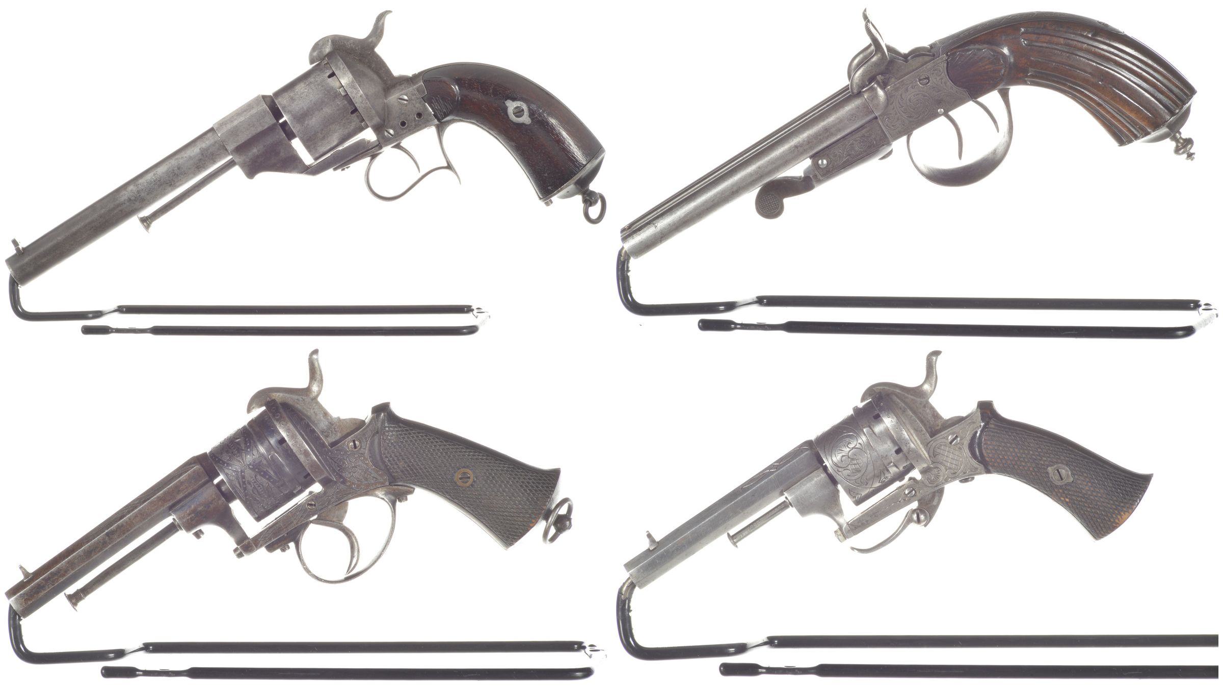 Four Antique European Pinfire Handguns Rock Island Auction 3665