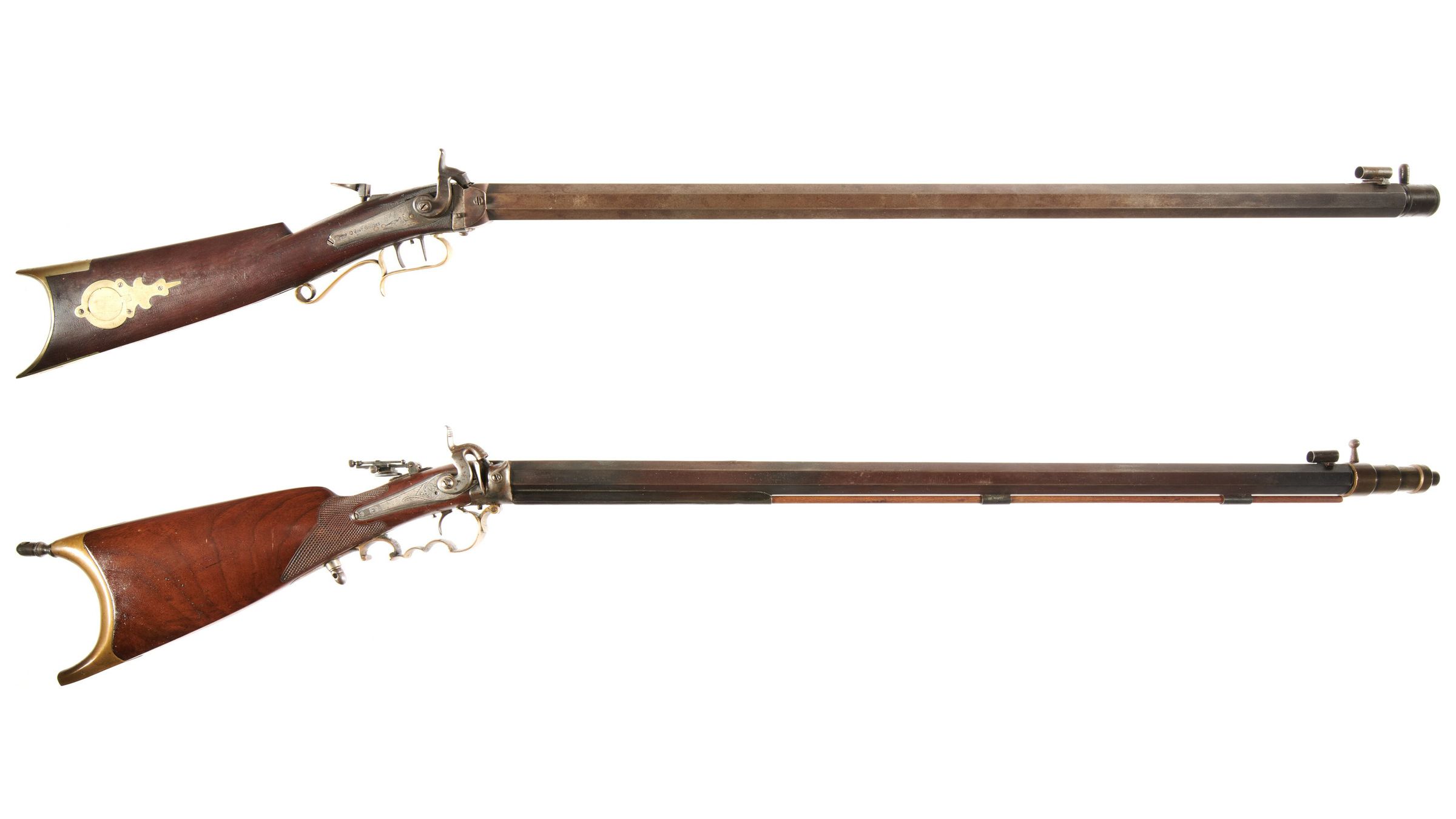 Two American Back Action Lock Heavy Barrel Target Rifles | Rock Island ...