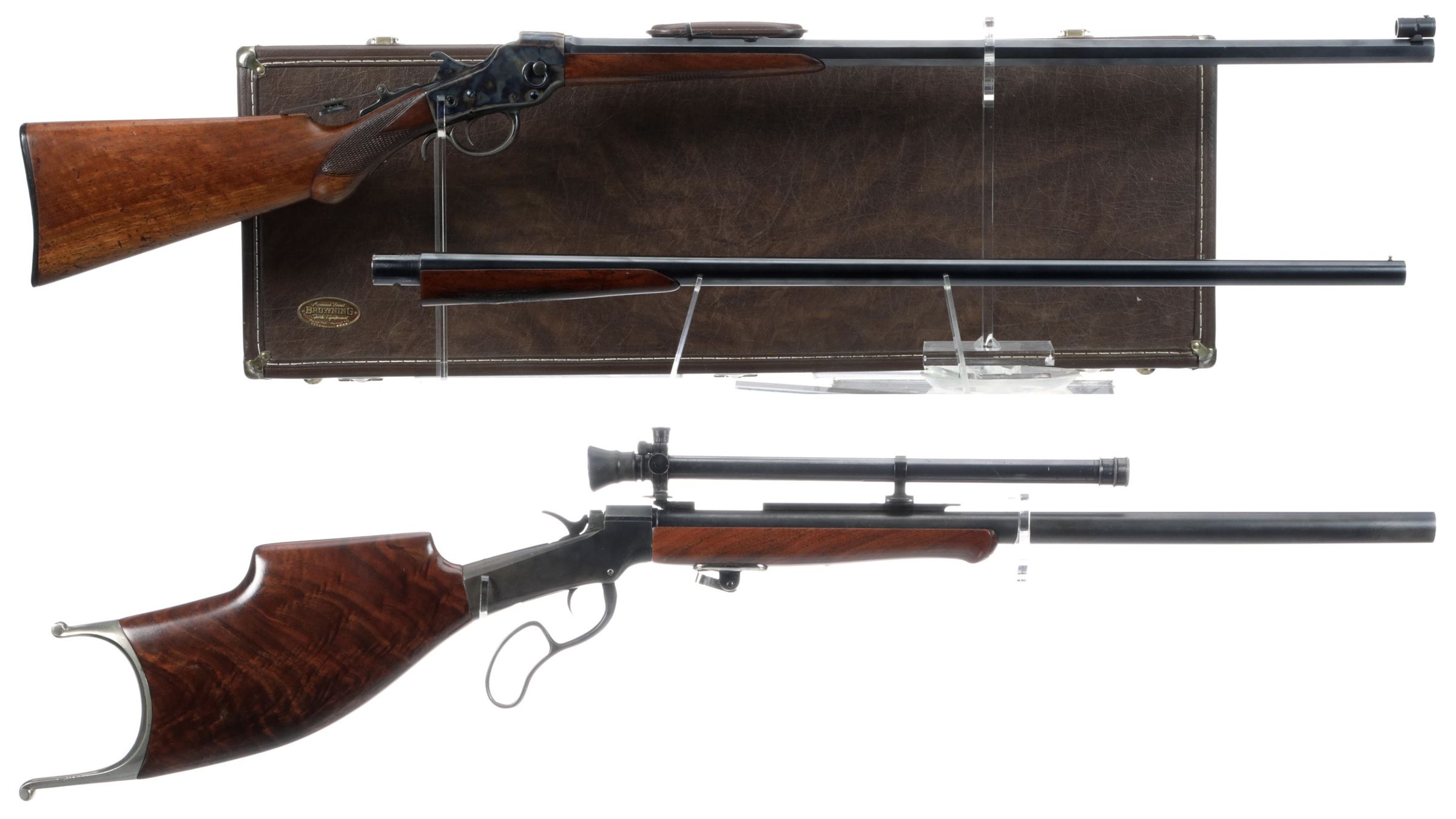 Two Antique American Single Shot Falling Block .22 RF Rifles | Rock ...