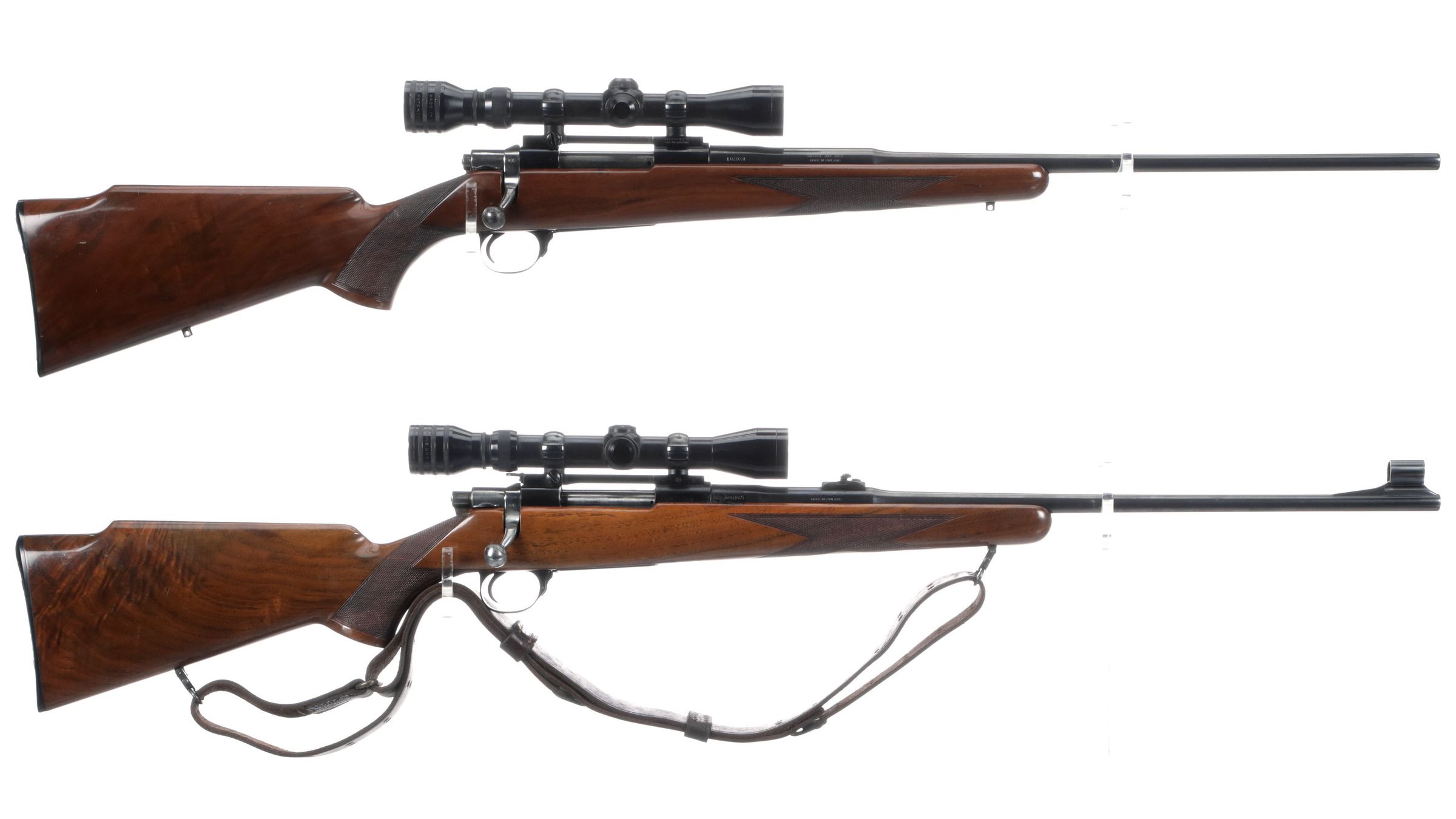 Two Belgian Browning Safari Grade Bolt Action Rifles with Scopes | Rock ...