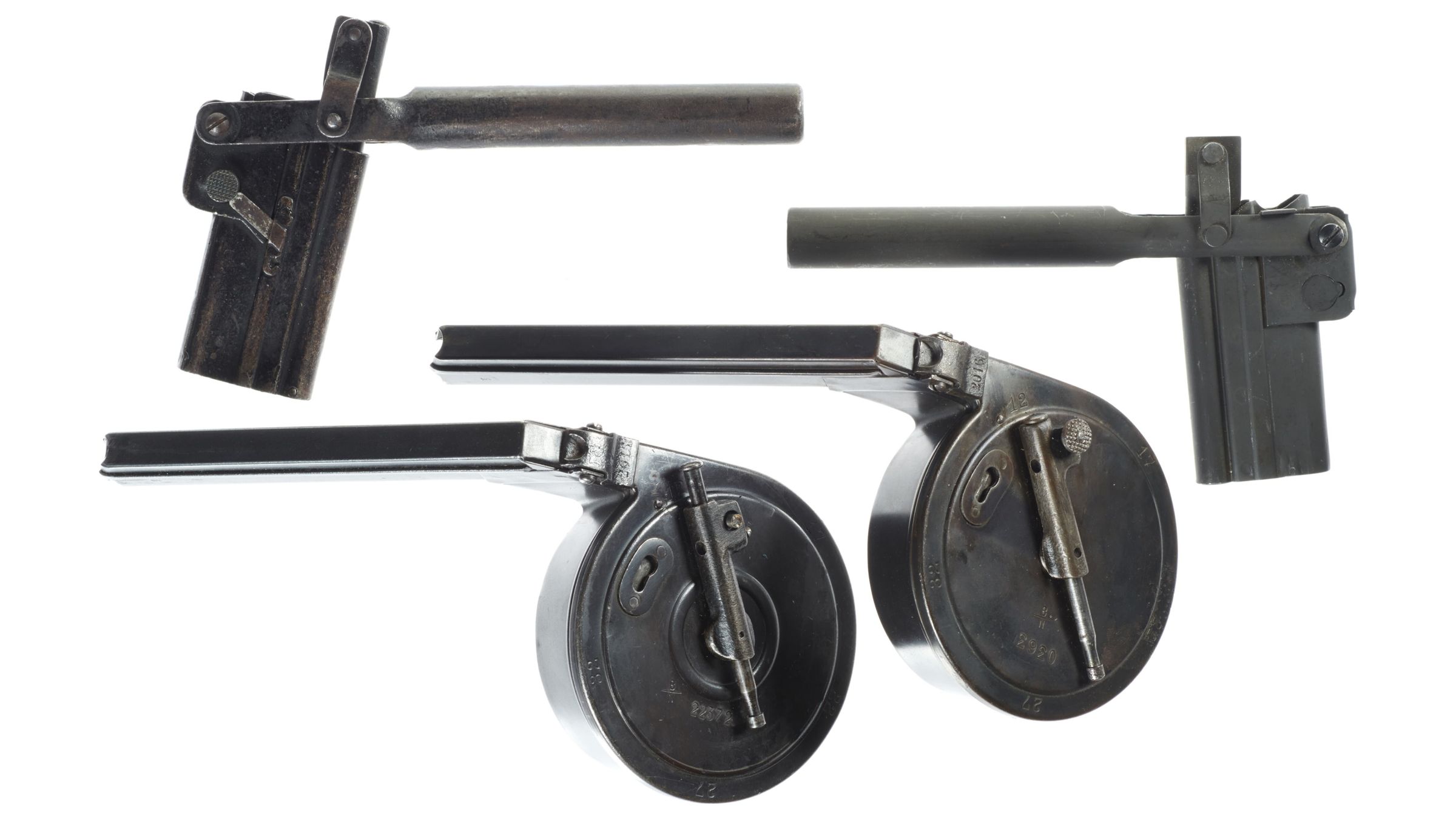 Two Artillery Luger Drum Magazines with Loading Tools Rock Island Auction