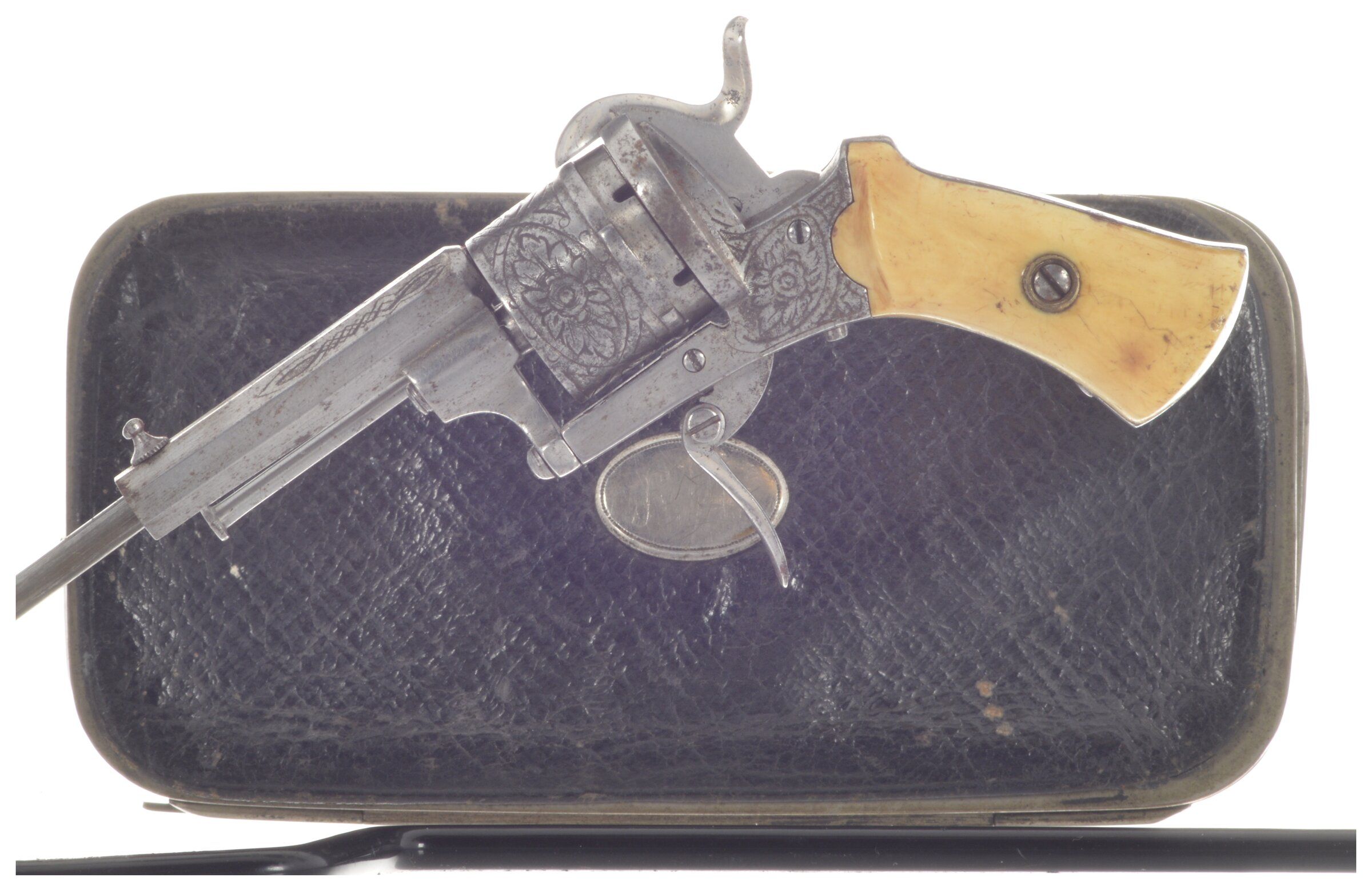 Engraved Liege Proofed Lefaucheux Pattern Pinfire Revolver Rock Island Auction 6615