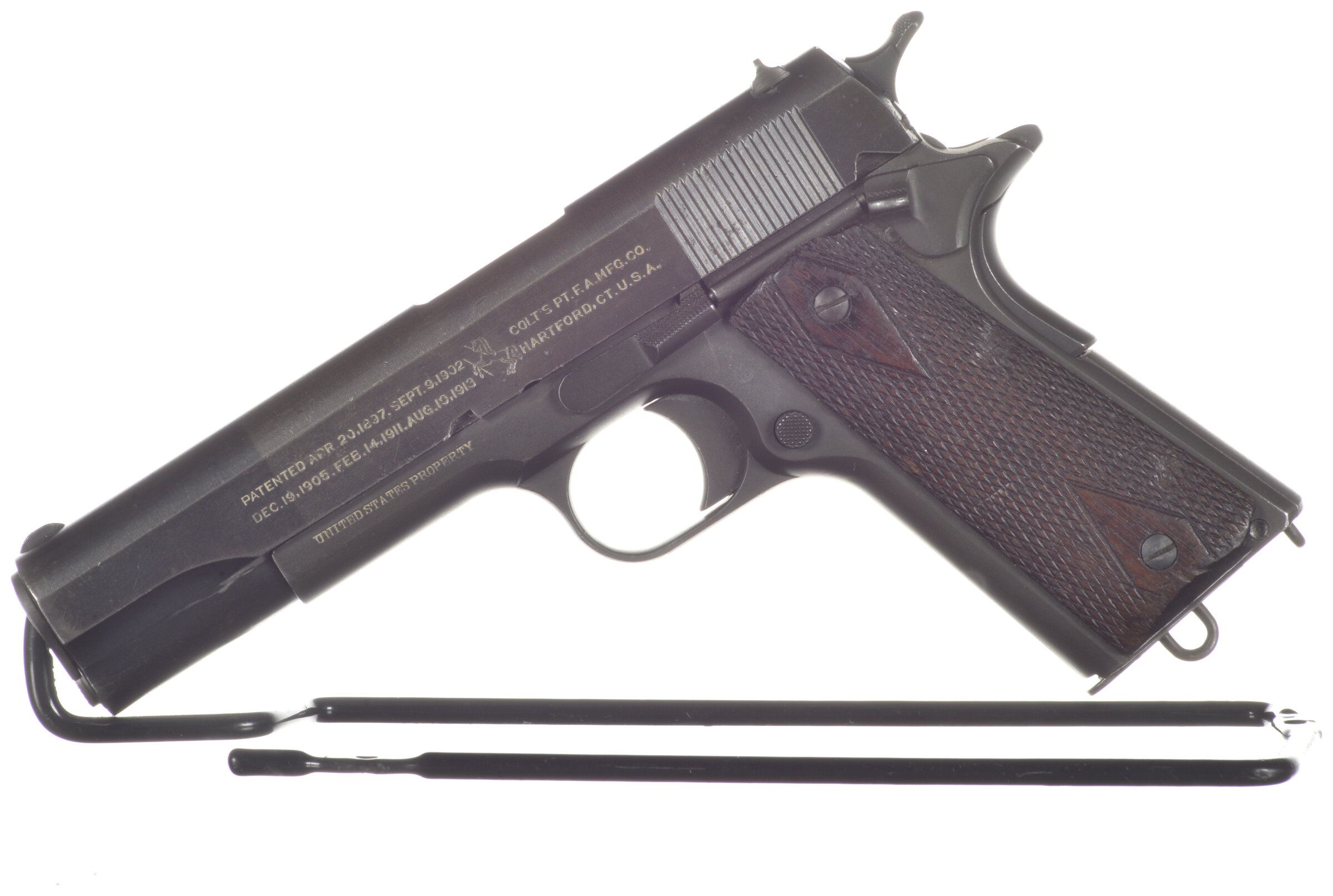 Us Colt Model 1911 Semi Automatic Pistol Rock Island Auction 8374