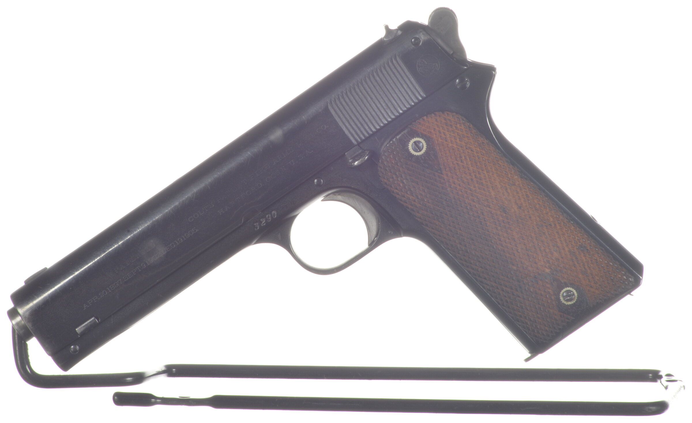 Colt Model 1905 Semi Automatic Pistol Rock Island Auction 8733