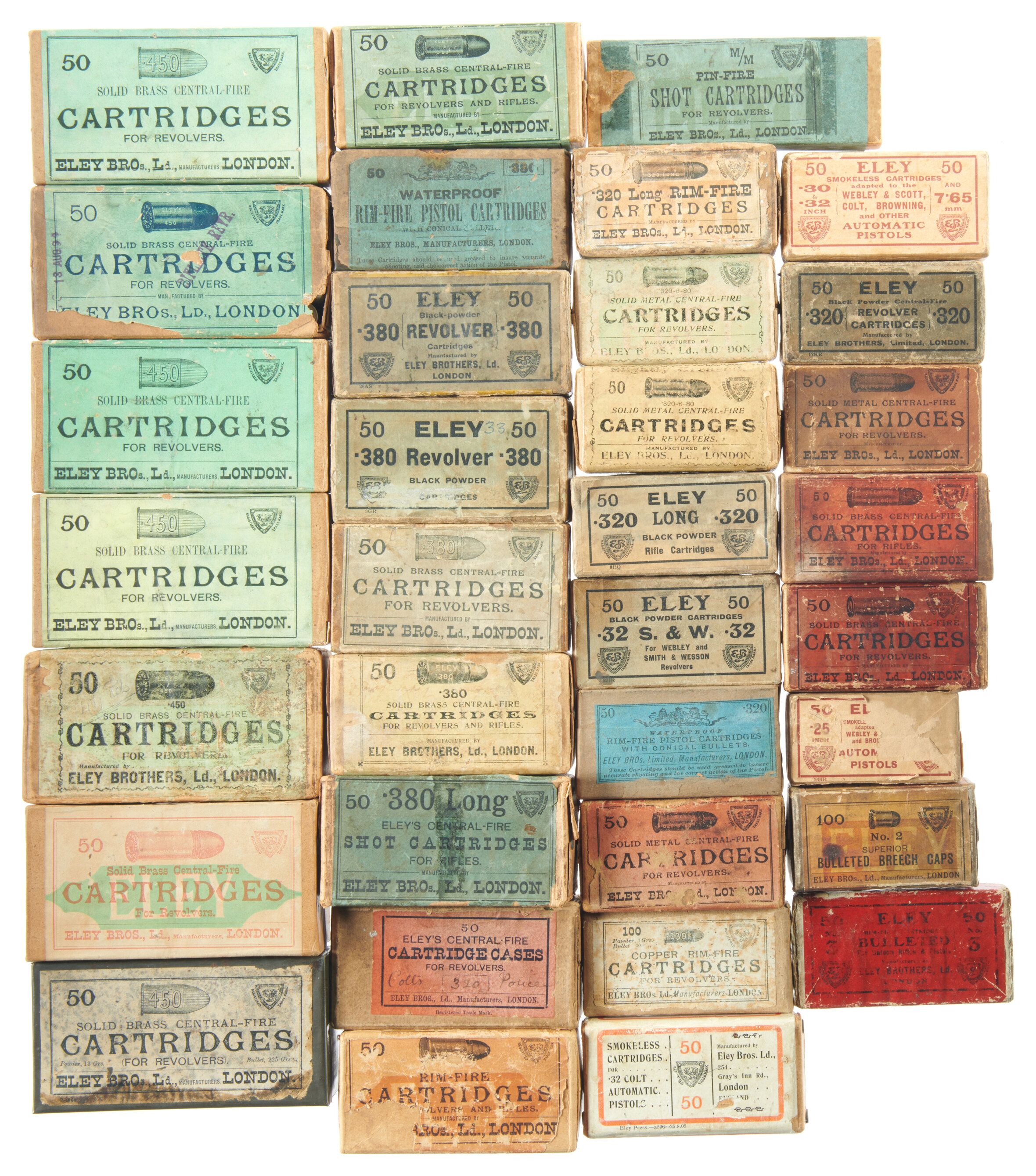 Eley Cartridges By Cw Harding And Boxed Eley Cartridges Rock