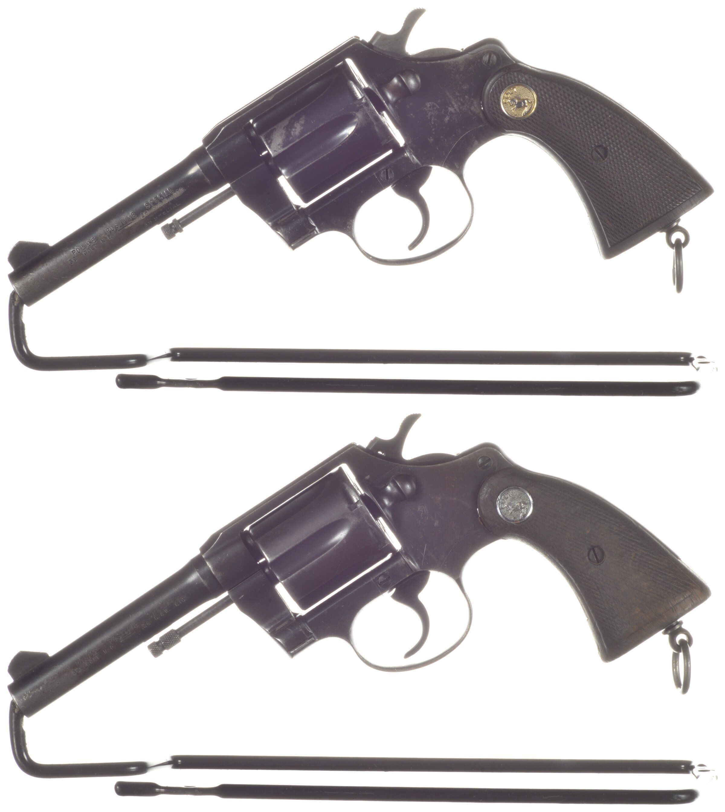 Two Royal Hong Kong Police Marked Colt Double Action