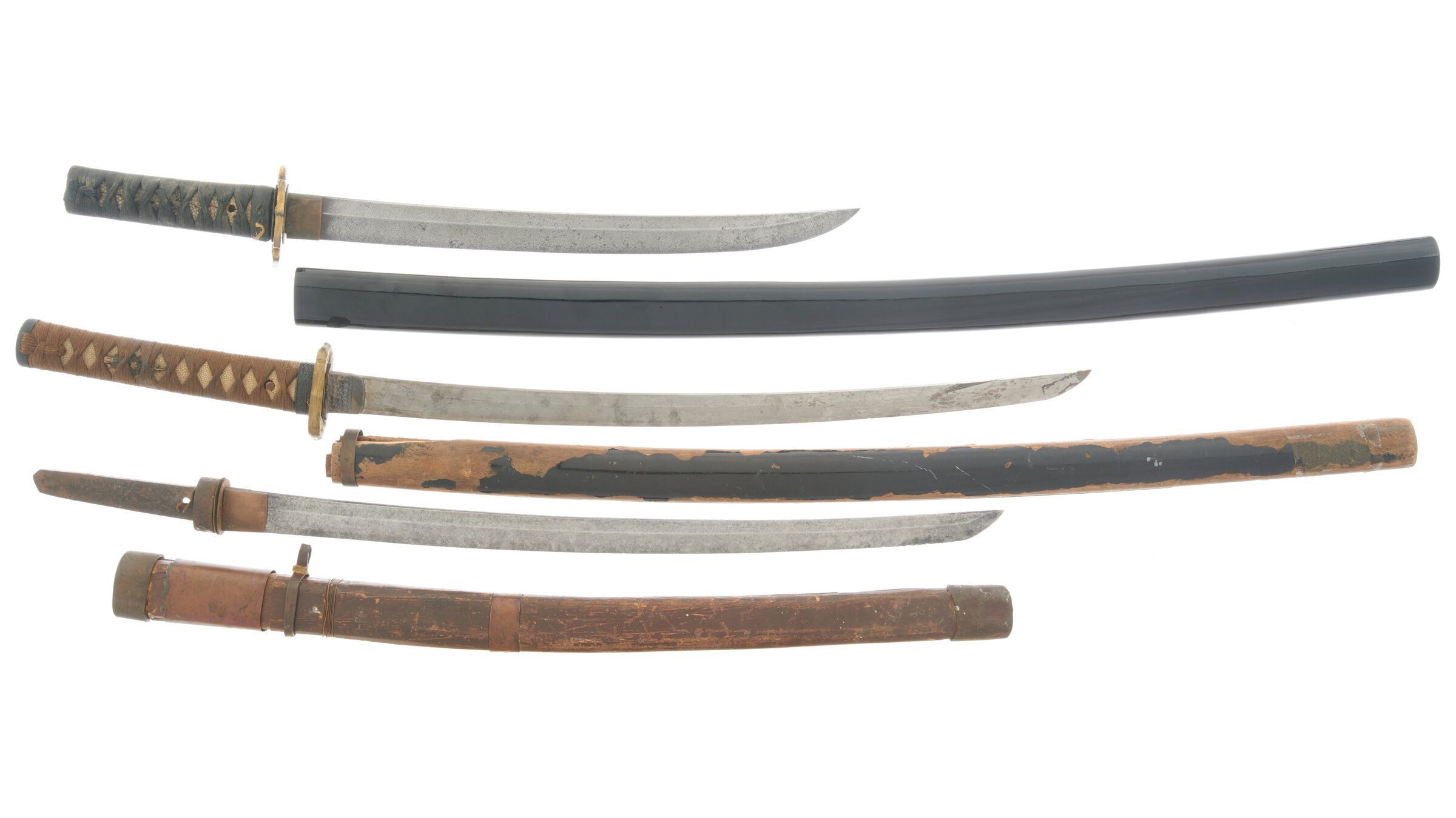 Three Japanese Swords, Two Signed Rock Island Auction
