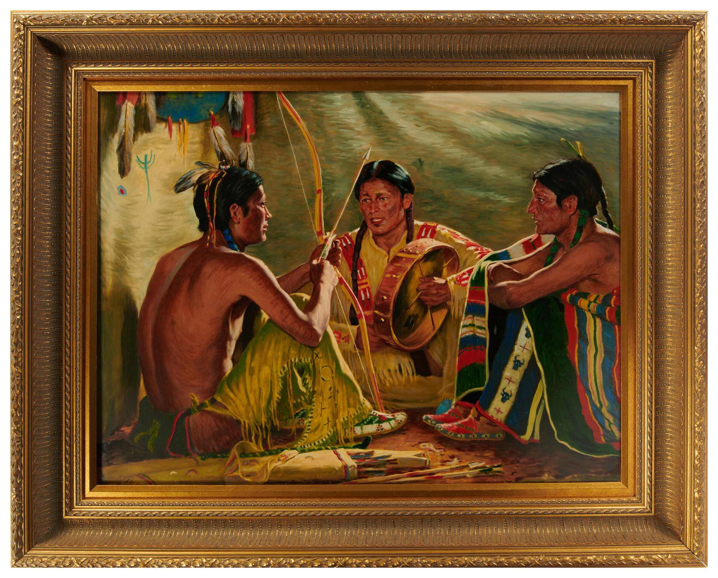 Two Framed Native American Themed Pieces of Art Rock Island Auction