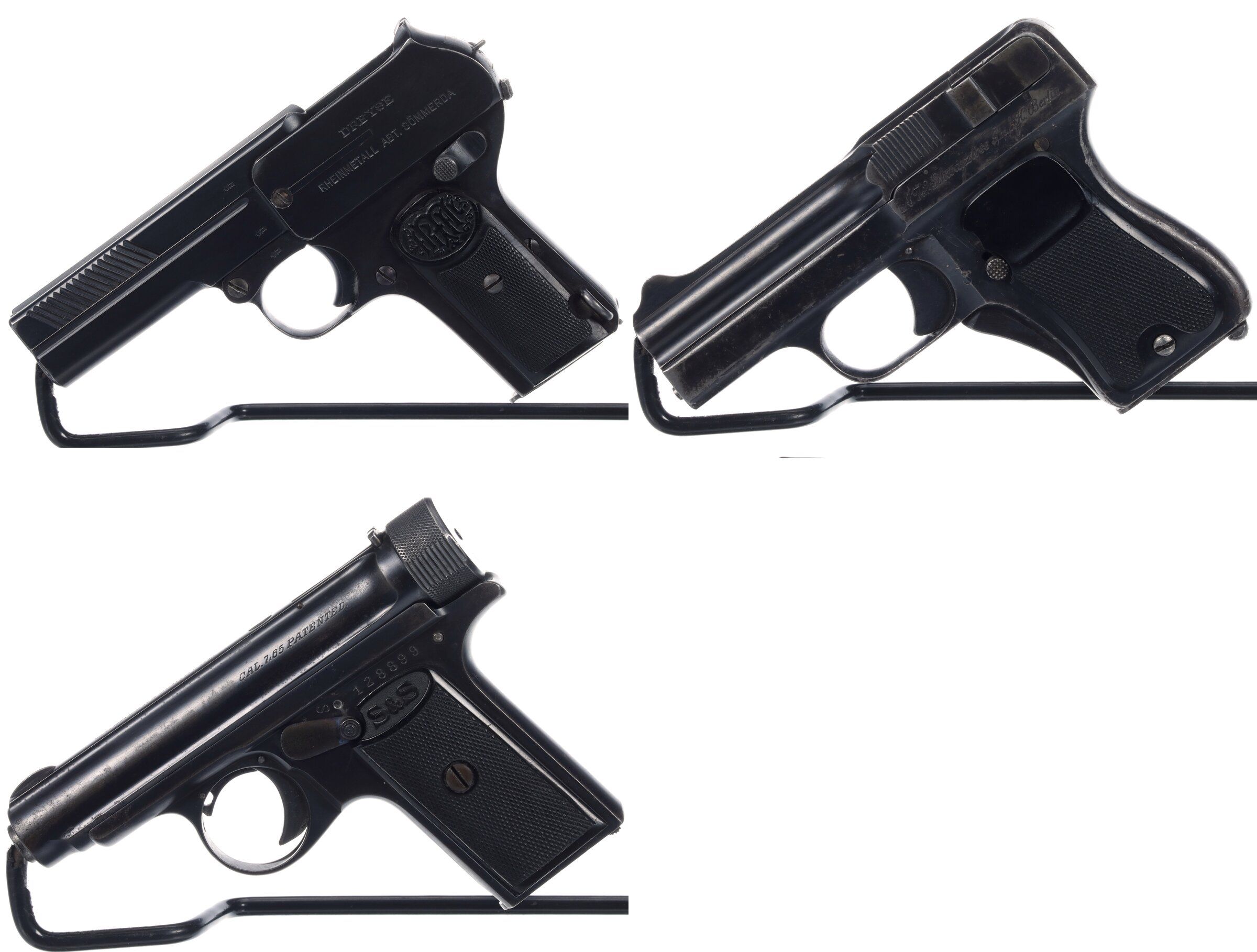 Three German 7 65 Mm Semi Automatic Pistols Rock Island Auction three-german-7-65-mm-semi-automatic-pistols-rock-island-auction