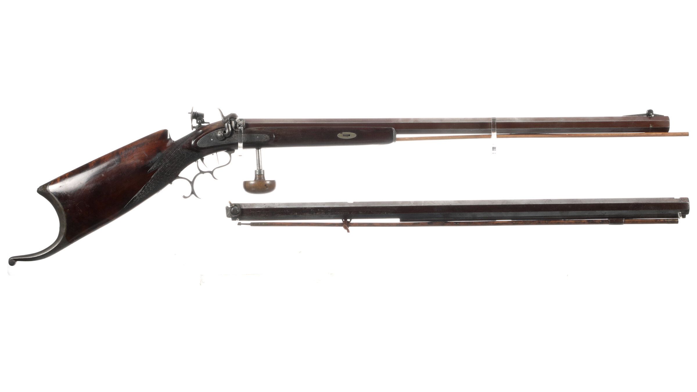 N. Wesle Percussion Schuetzen Rifle with Extra Barrel | Rock Island Auction