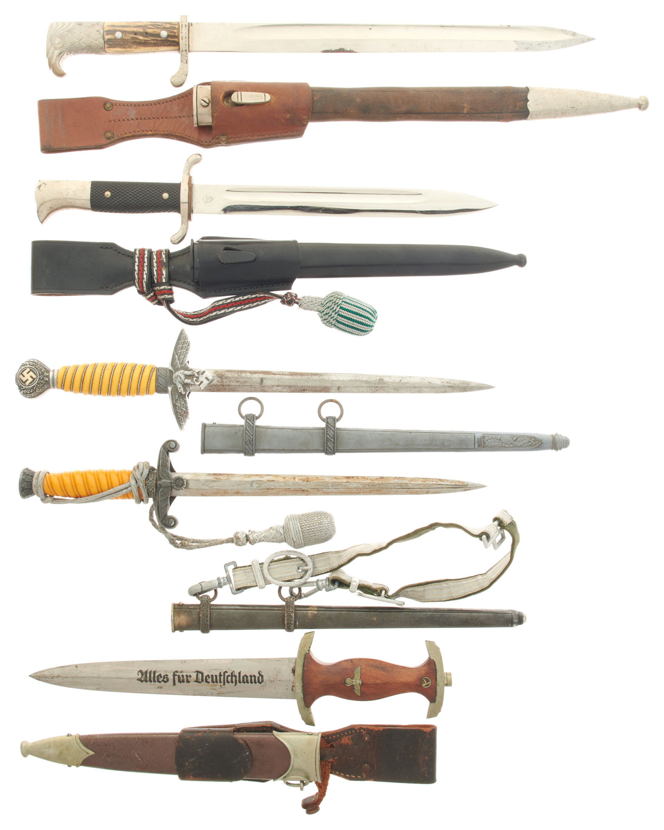 Five German Dress Daggers with Sheaths | Rock Island Auction