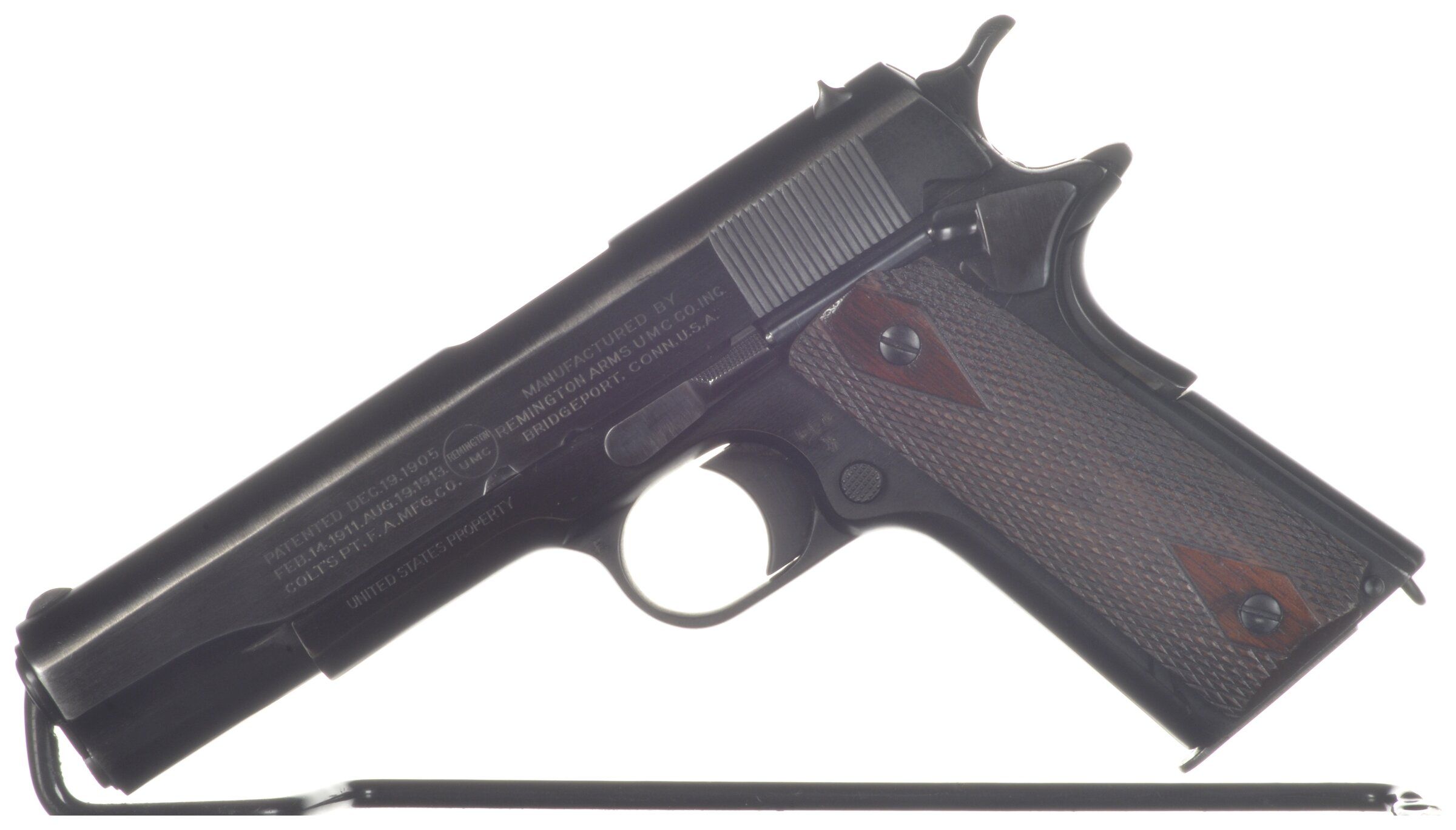 Us Remington Umc Model 1911 Semi Automatic Pistol Rock Island Auction 3668