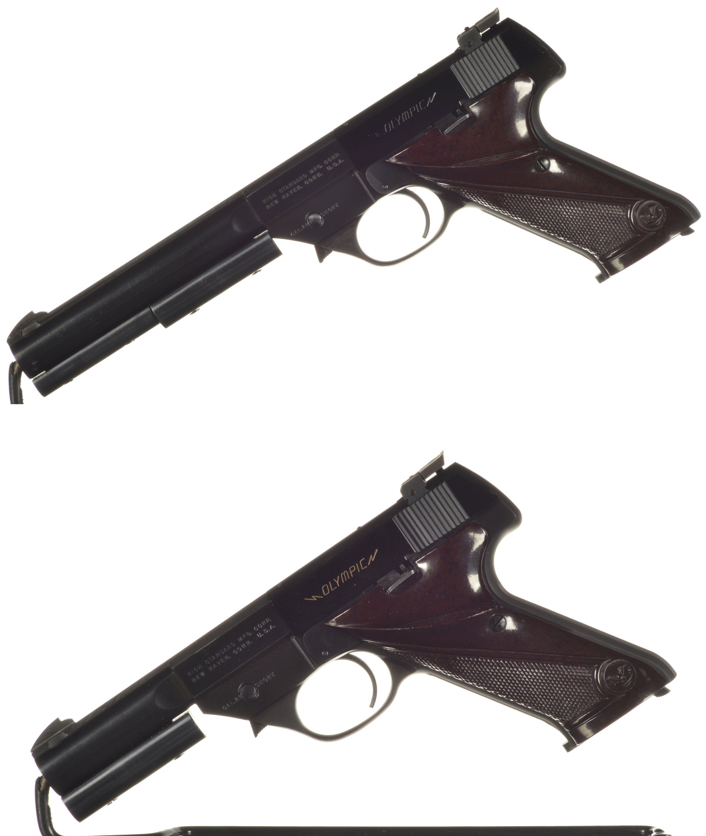 Two High Standard Olympic Semi Automatic Pistols Rock Island Auction Two High Standard Olympic Semi Automatic Pistols Rock Island Auction