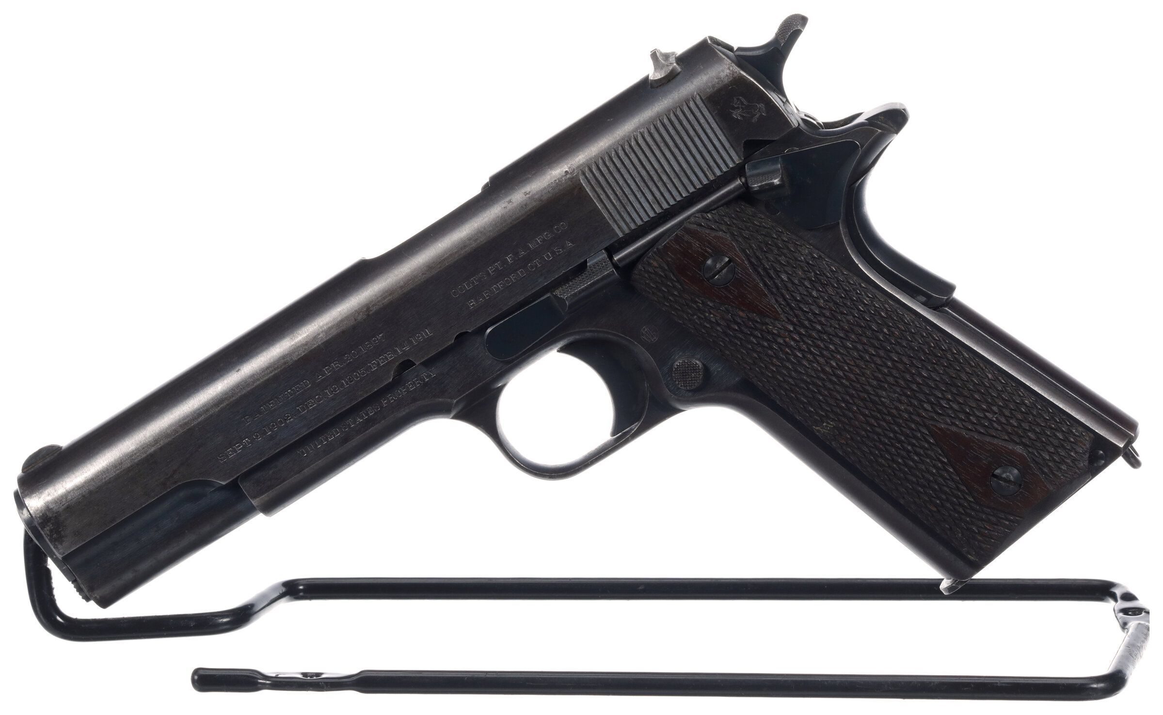 Us Colt Model 1911 Semi Automatic Pistol Rock Island Auction 4862