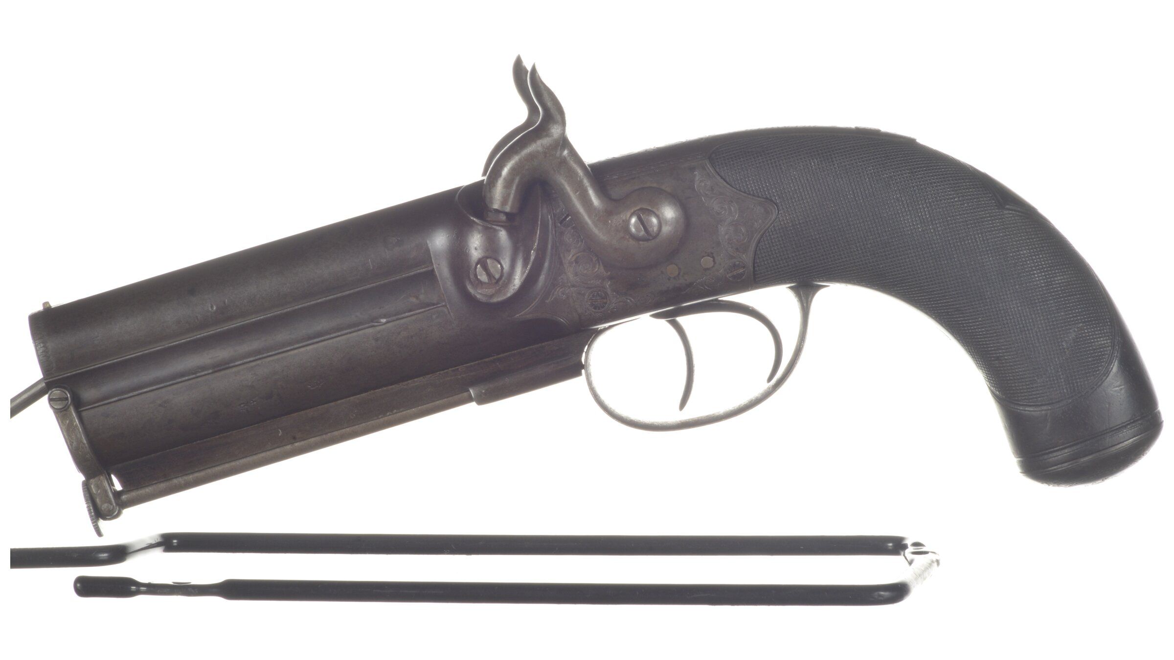 Engraved Beckwith Over/Under Percussion Pistol | Rock Island Auction