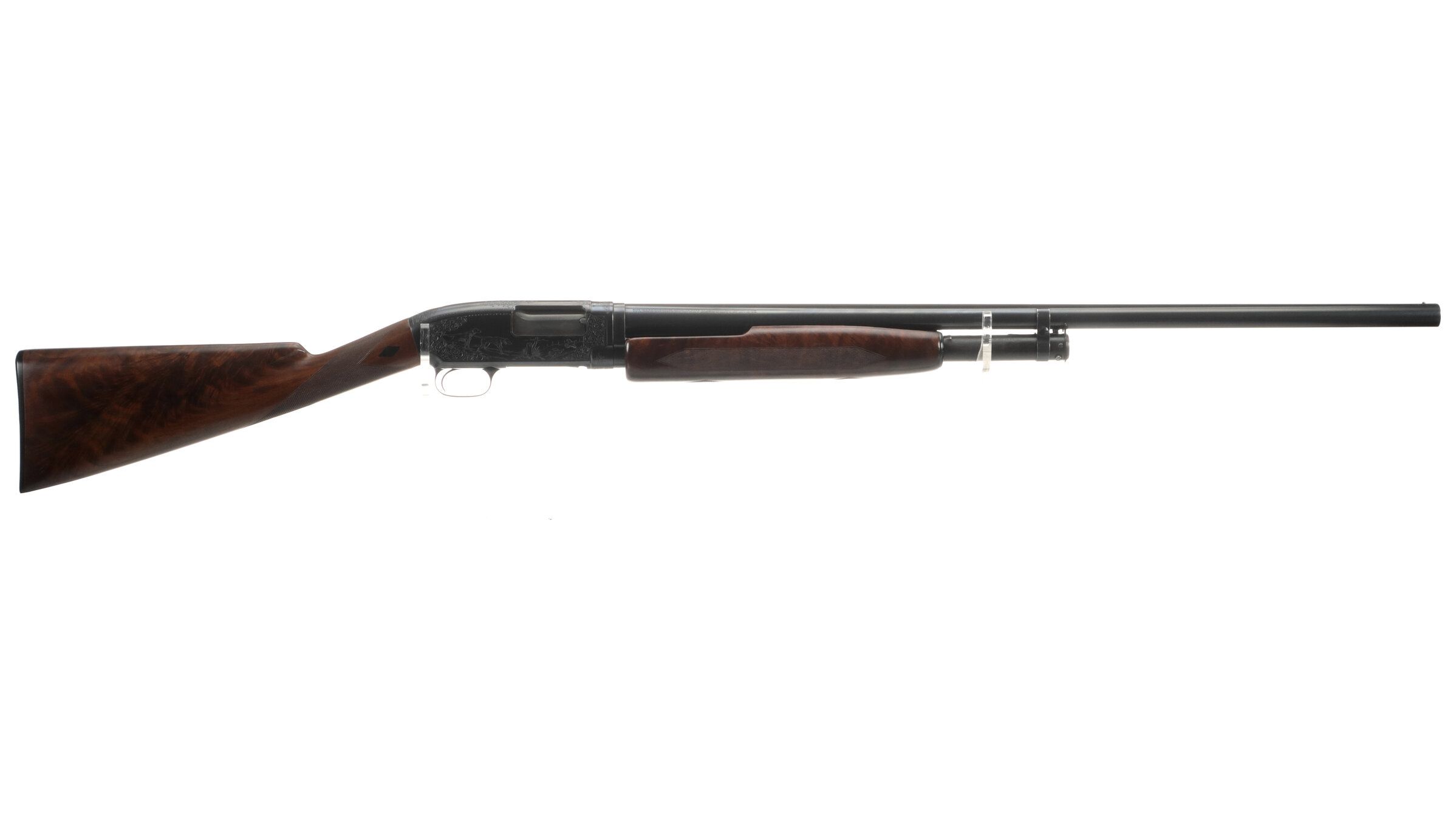 Factory Engraved Winchester Model 12 Black Diamond Trap Shotgun 