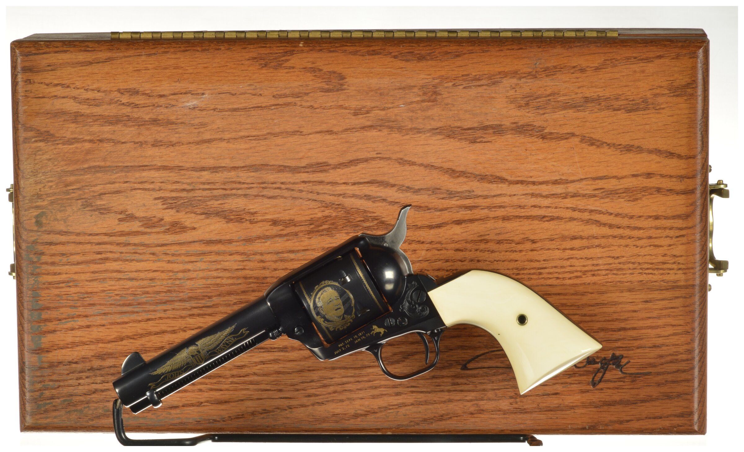 Cased Colt John Wayne Commemorative Single Action Army Revolver Rock Island Auction 4433