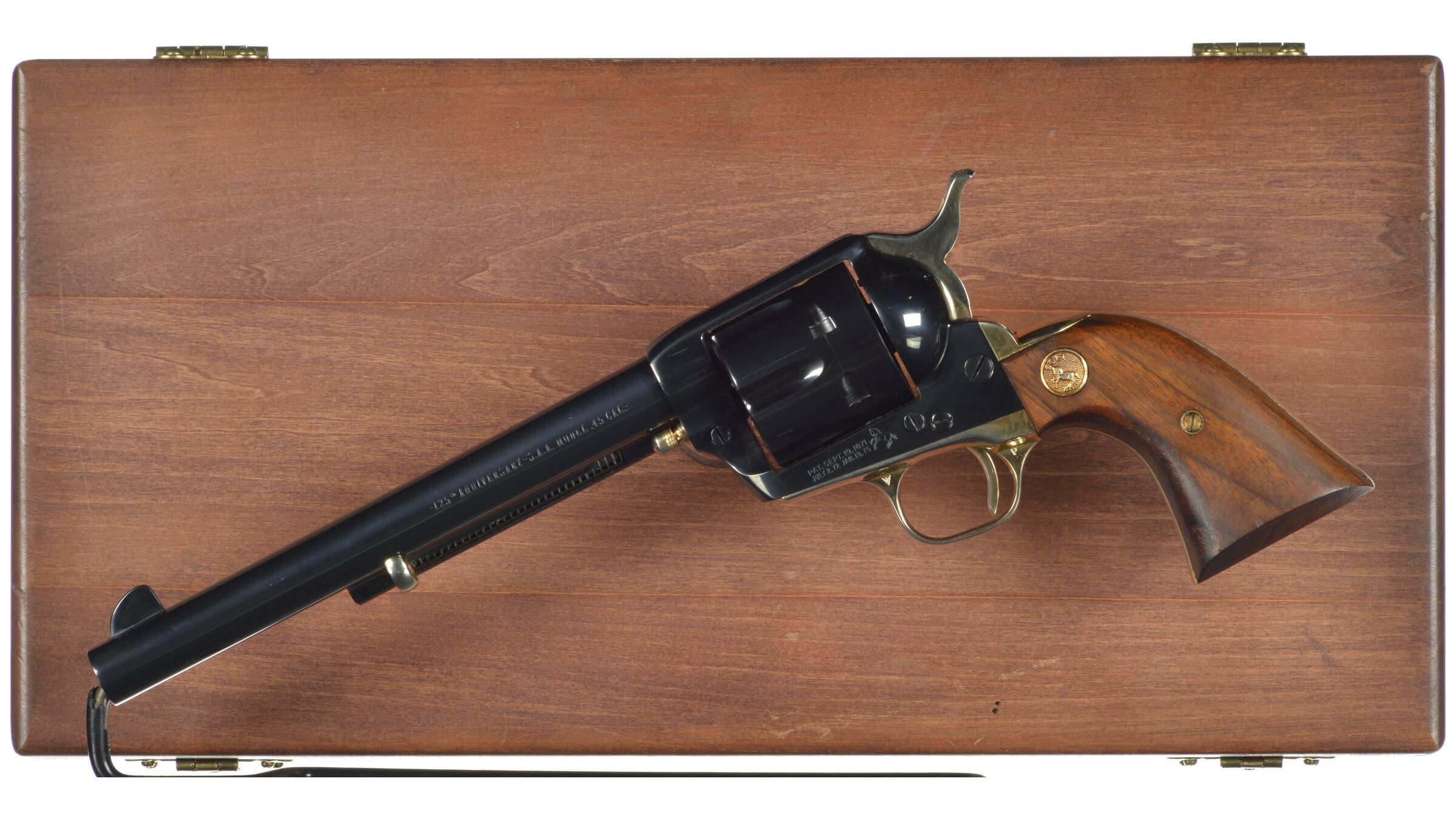 Cased Colt 125th Anniversary Single Action Army Revolver Rock Island Auction 1448