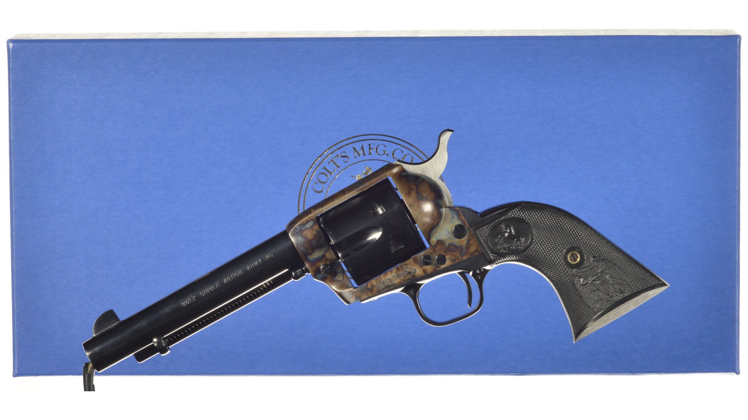 Colt Third Generation Single Action Army Revolver With Box Rock Island Auction 3451