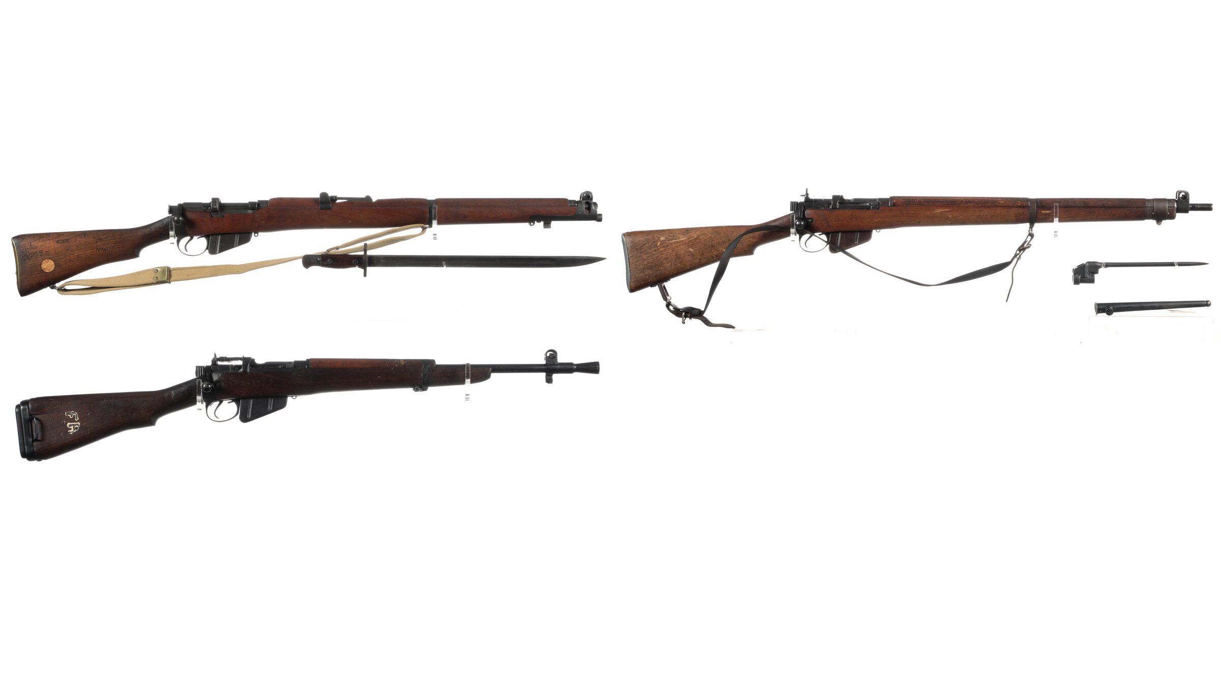 Three British Commonwealth Lee-Enfield Pattern Military Rifles | Rock ...