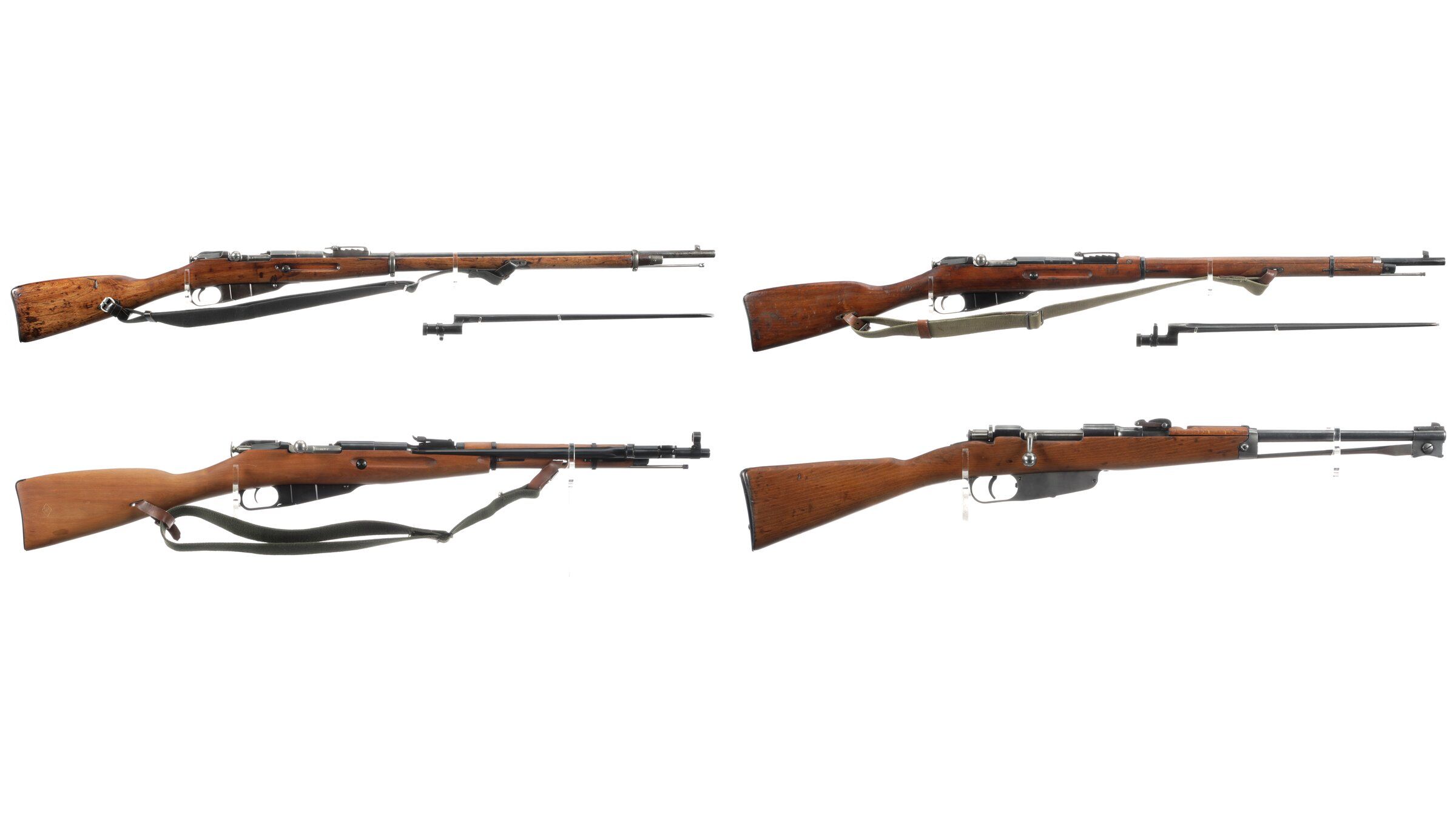 Four European Military Bolt Action Rifles with Rock Island