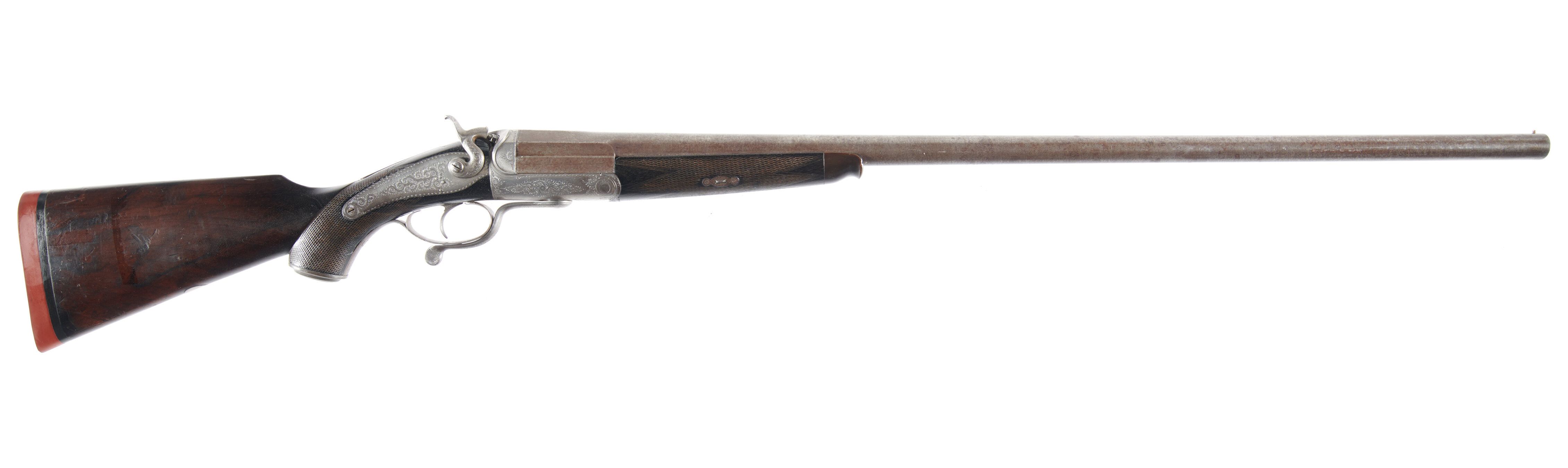 Engraved Charles Boswell 8 Bore Single Barrel Hammer Shotgun Rock