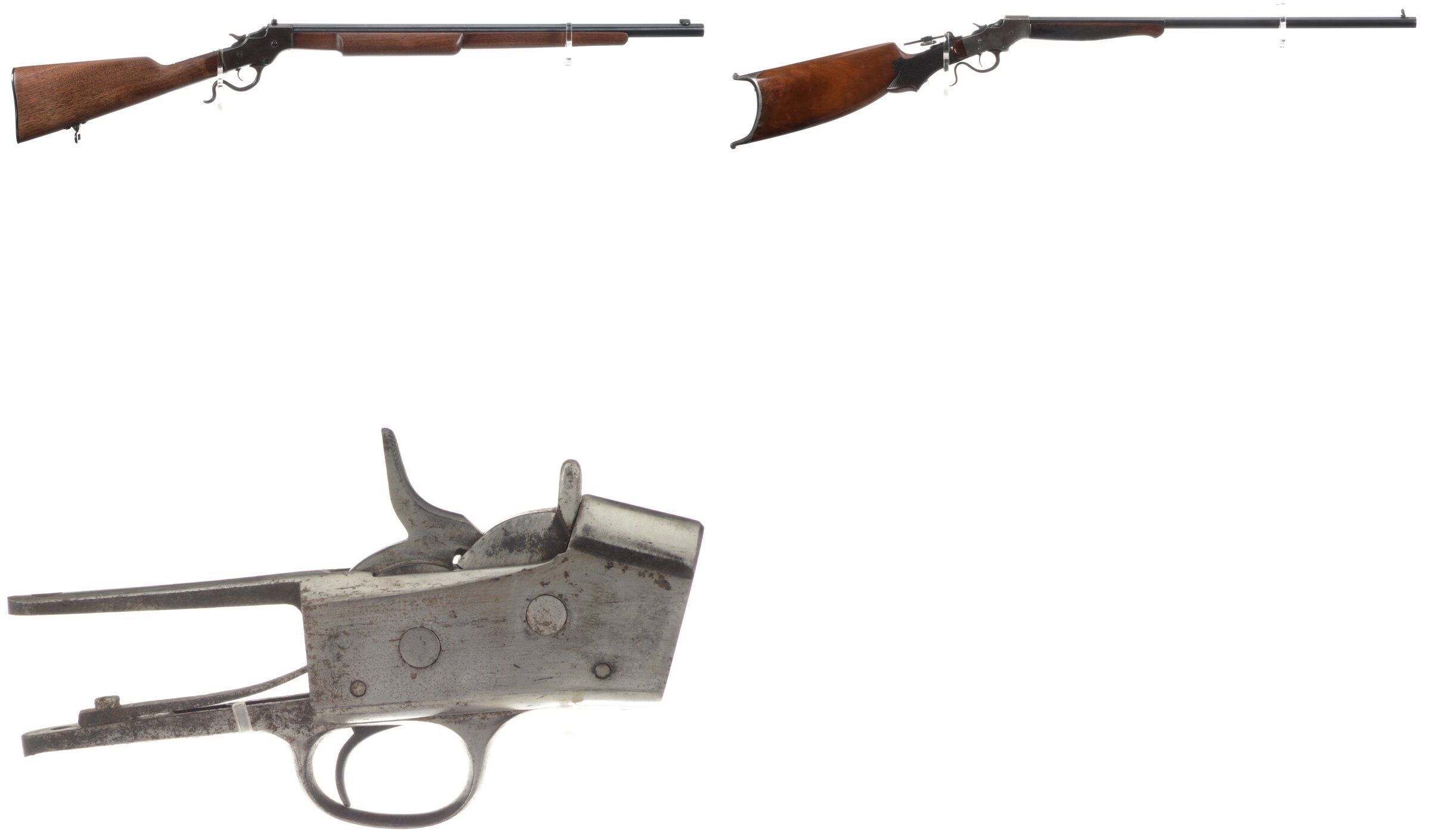 Two Stevens Single Shot Rifles and One Rolling Block Action | Rock ...