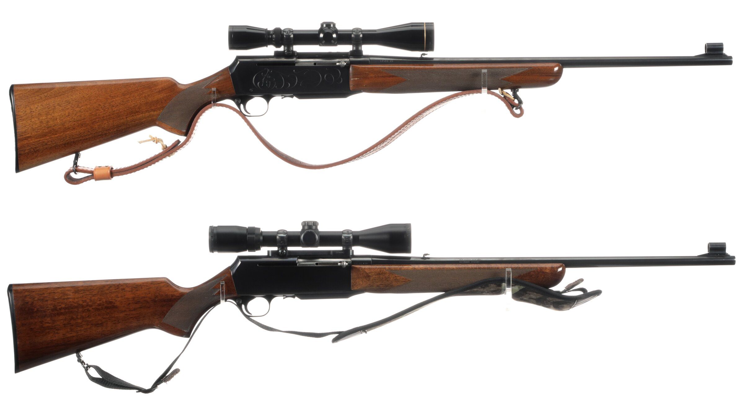 Two Belgian Browning BAR Semi-Automatic Rifles with Scopes | Rock ...