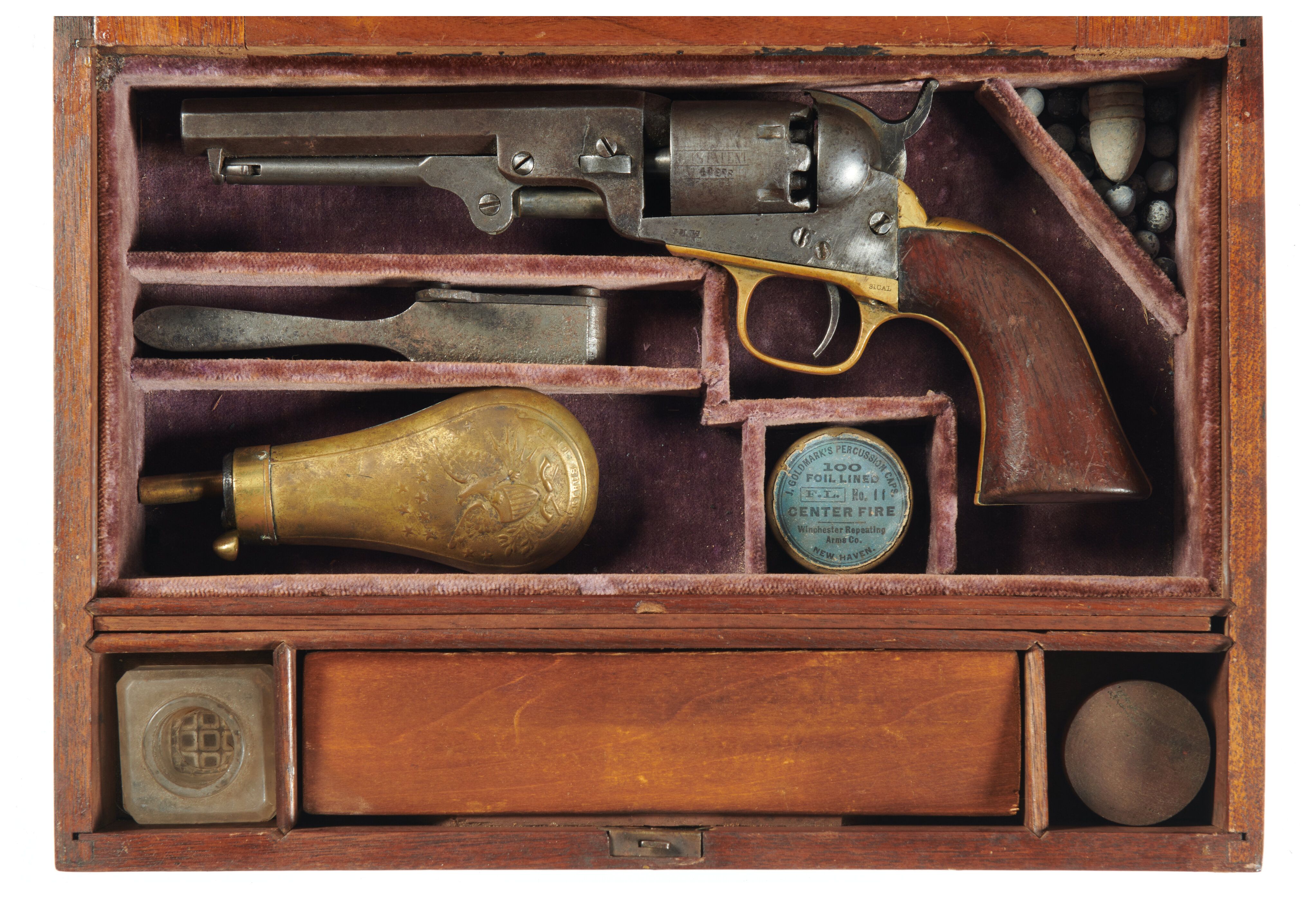 Writing Desk Cased Colt Model 1849 Pocket Percussion Revolver | Rock ...