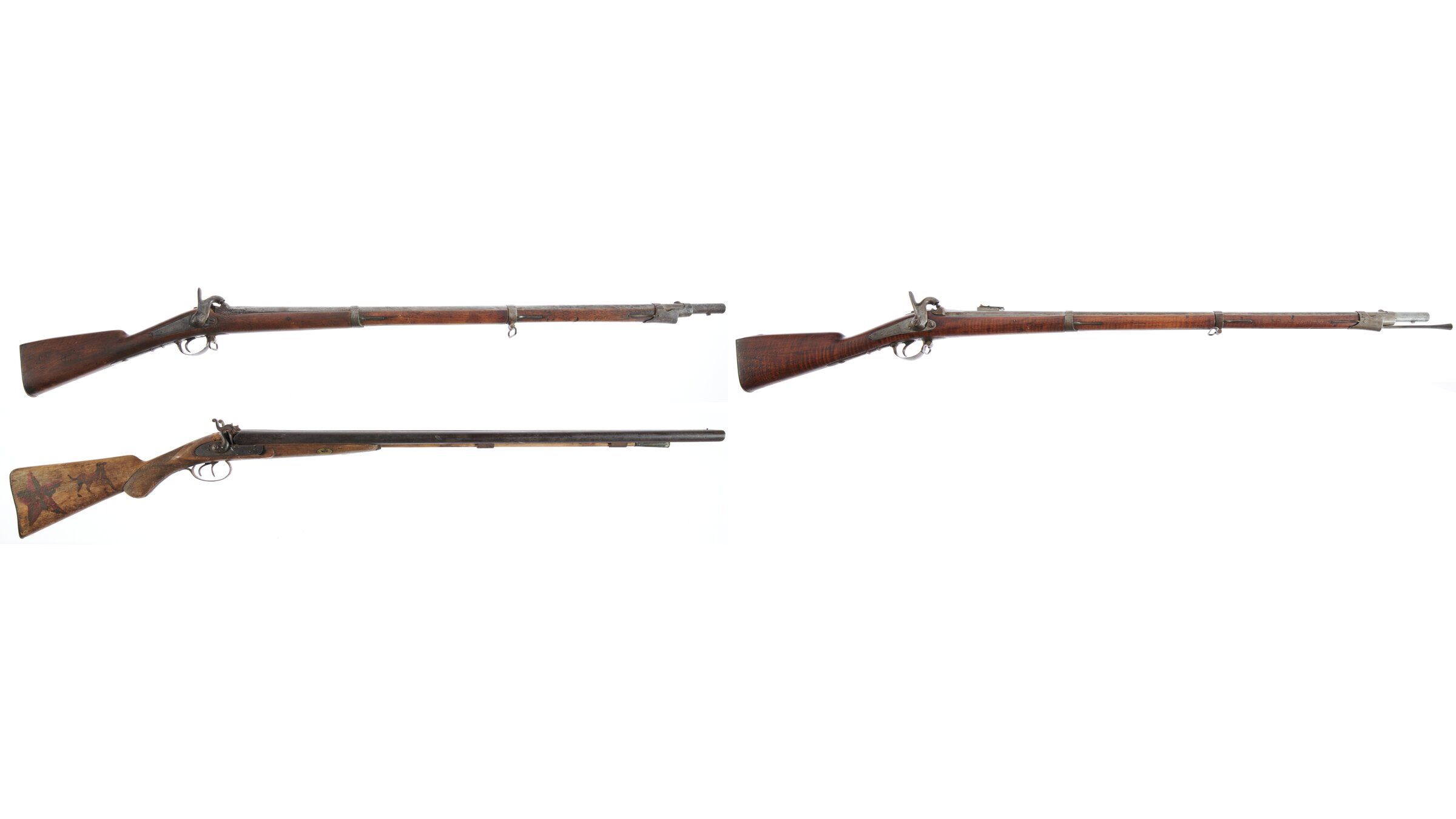 Three Muzzleloading Percussion Long Arms Rock Island Auction