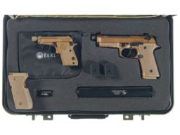 Cased Set of Beretta Semi-Automatic Pistols with Silencers | Rock