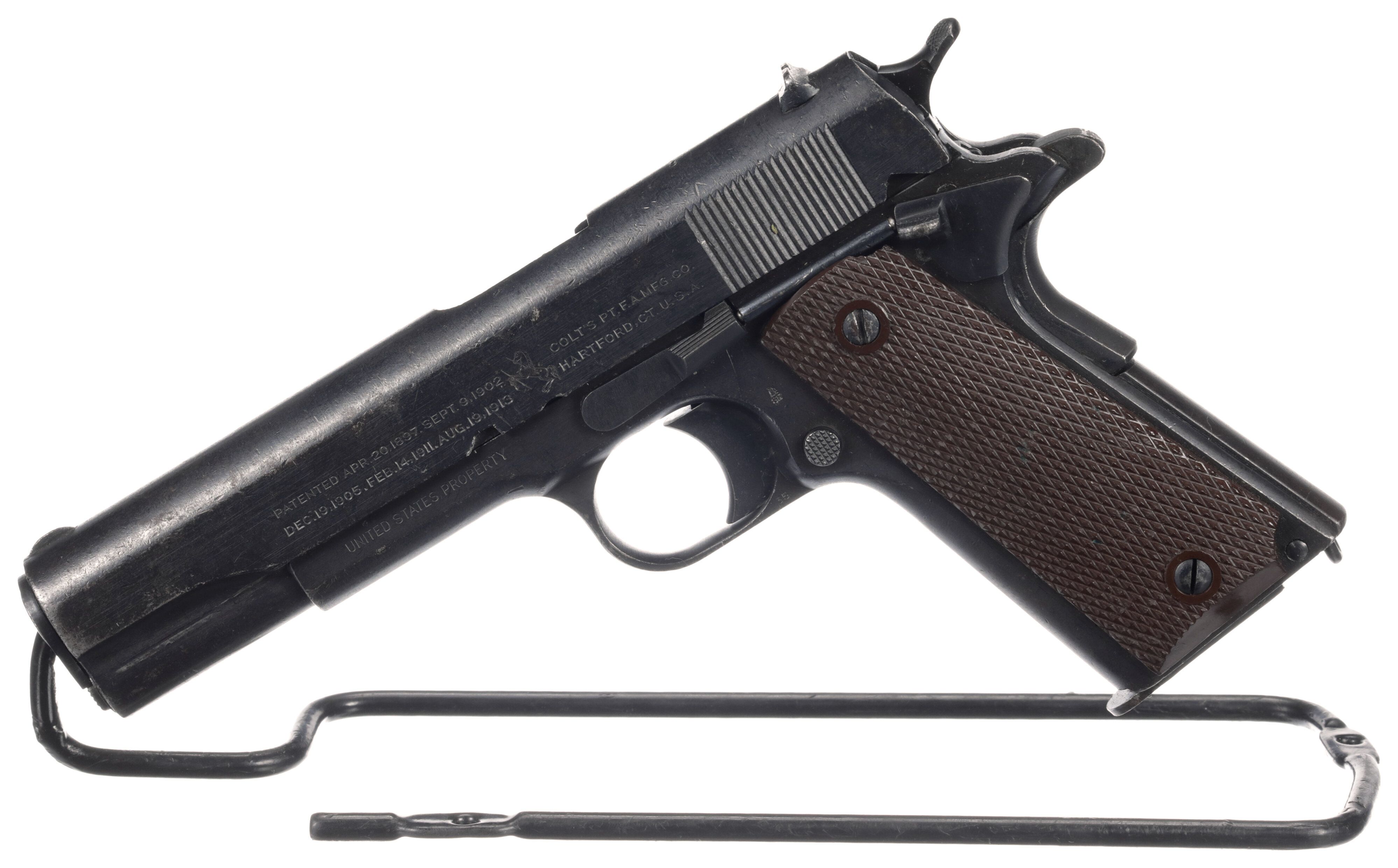 Us Colt Model 1911 Semi Automatic Pistol Rock Island Auction 9035