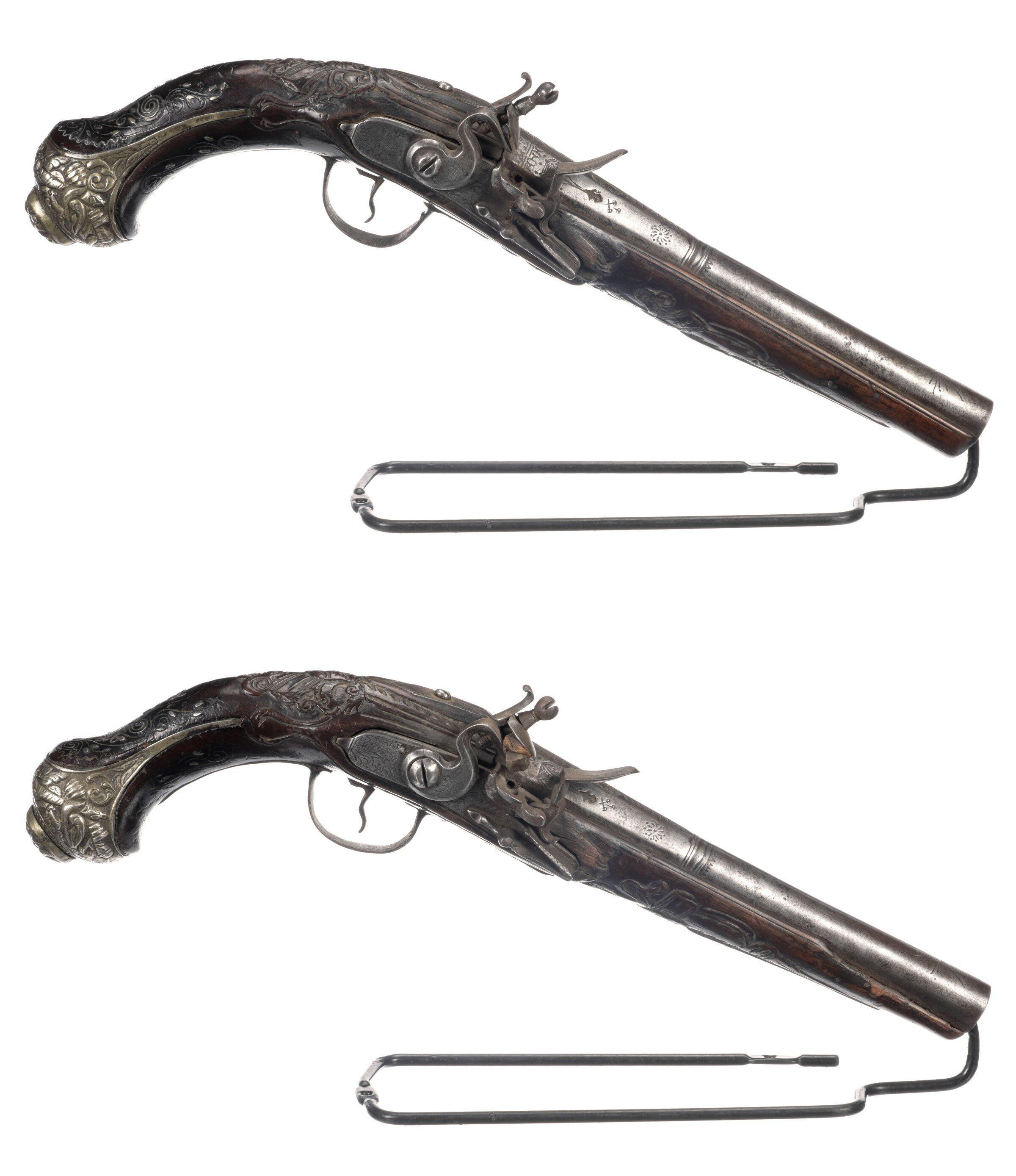 Pair of Ornate Flintlock Pistols | Rock Island Auction