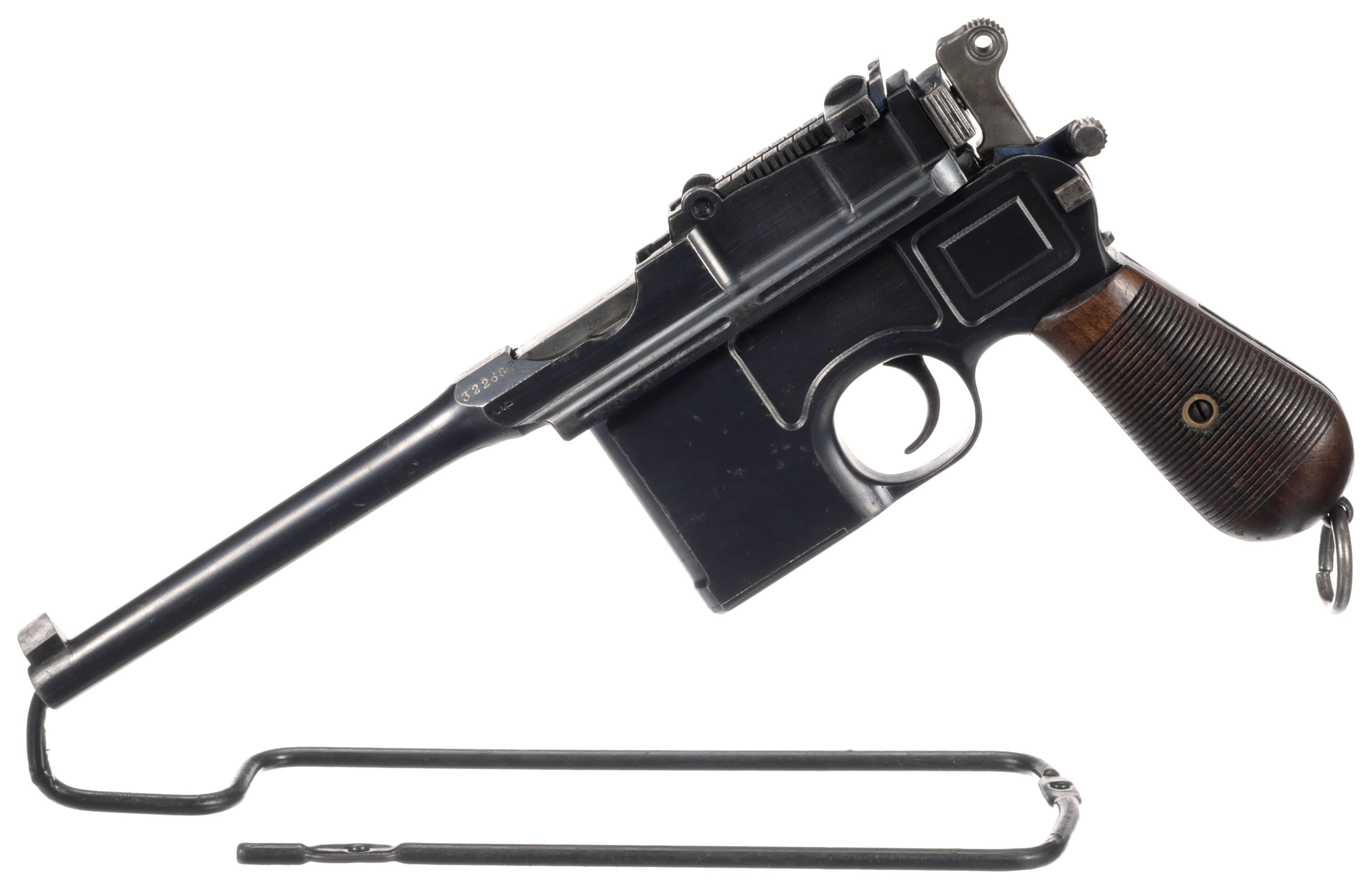 Mauser Military Broomhandle Semi Automatic Pistol With Stock Rig Rock Island Auction 6745