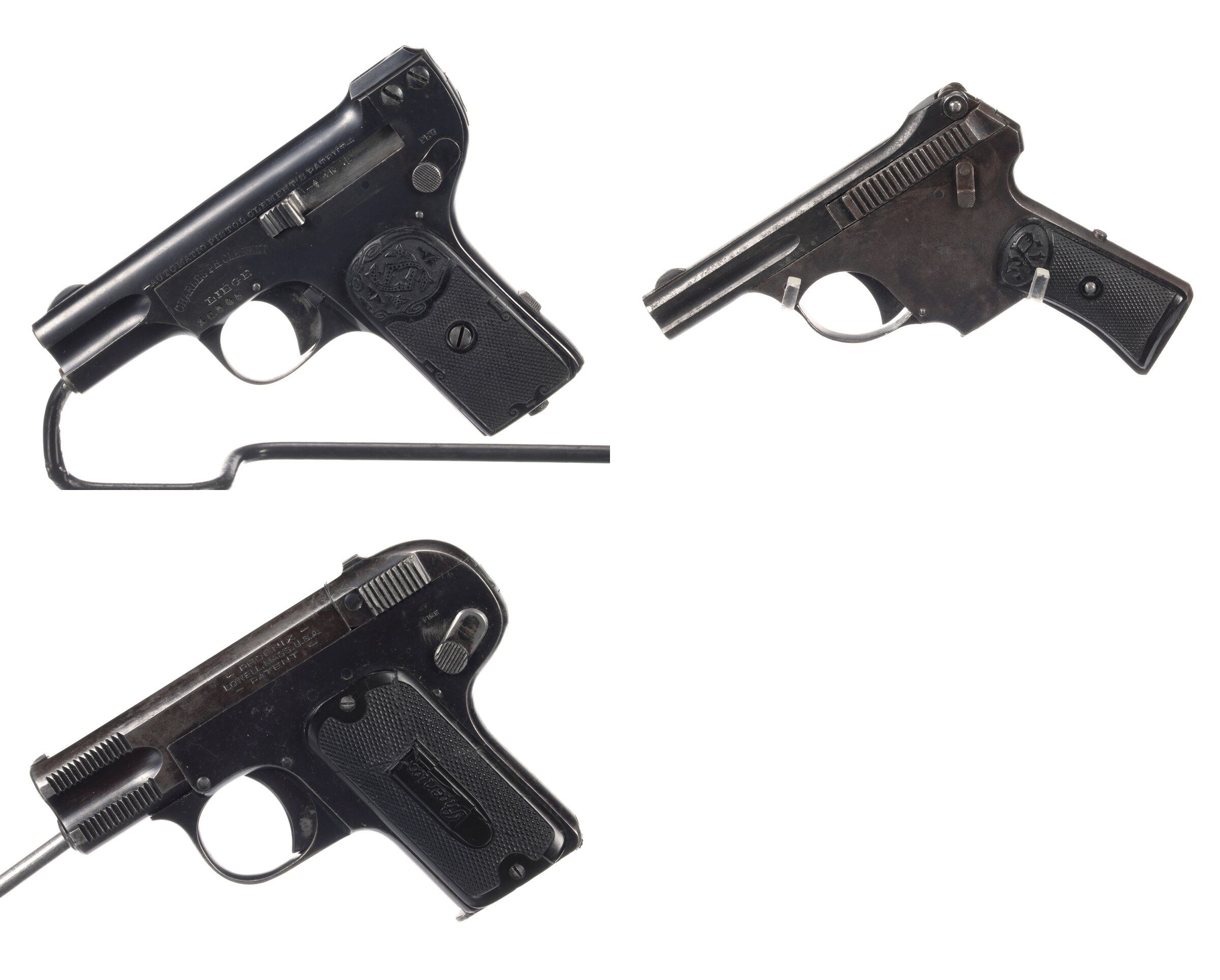 Three Early SemiAutomatic Pocket Pistols Rock Island Auction