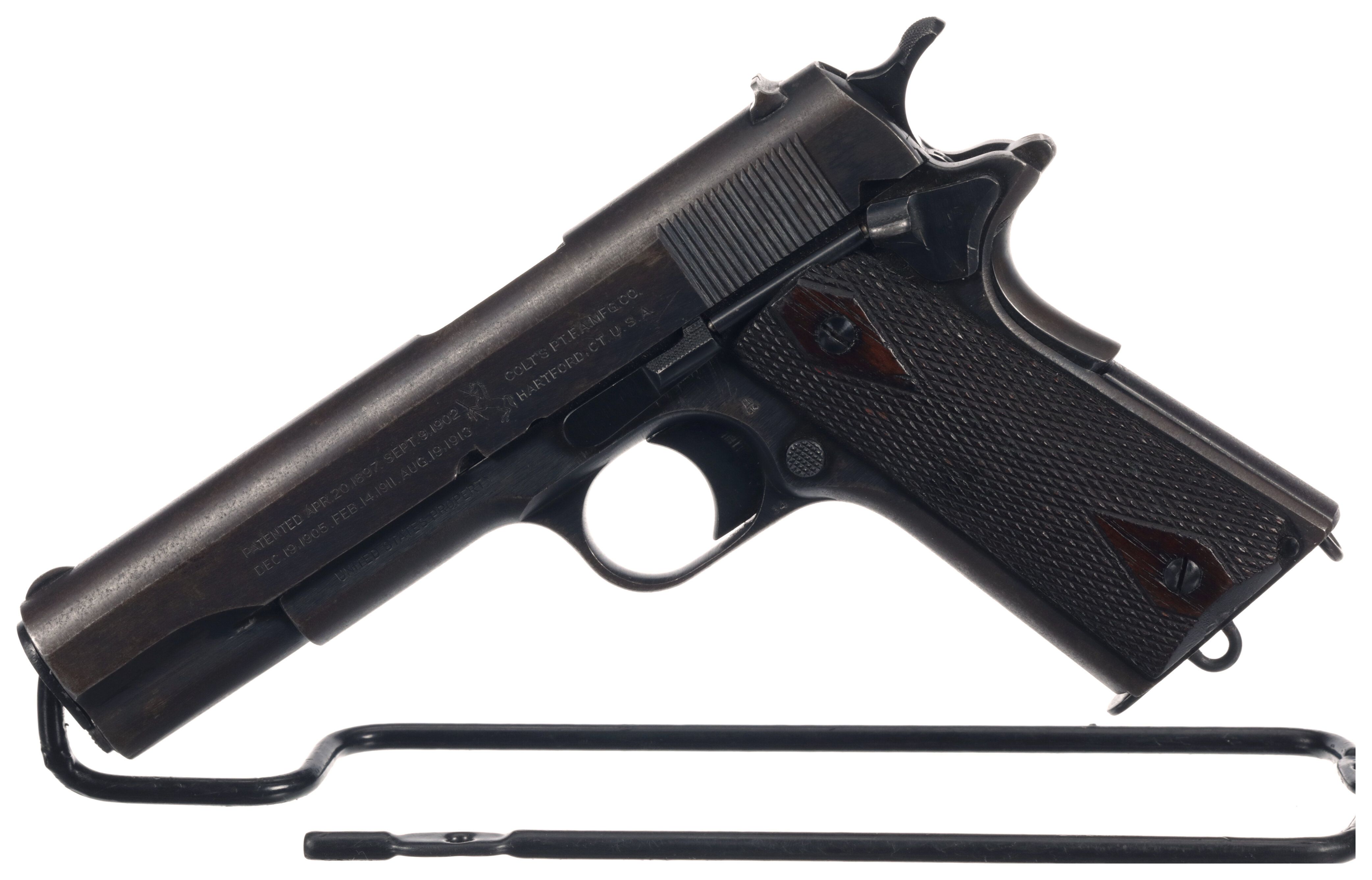 Us Colt Model 1911 Semi Automatic Pistol Rock Island Auction 2148