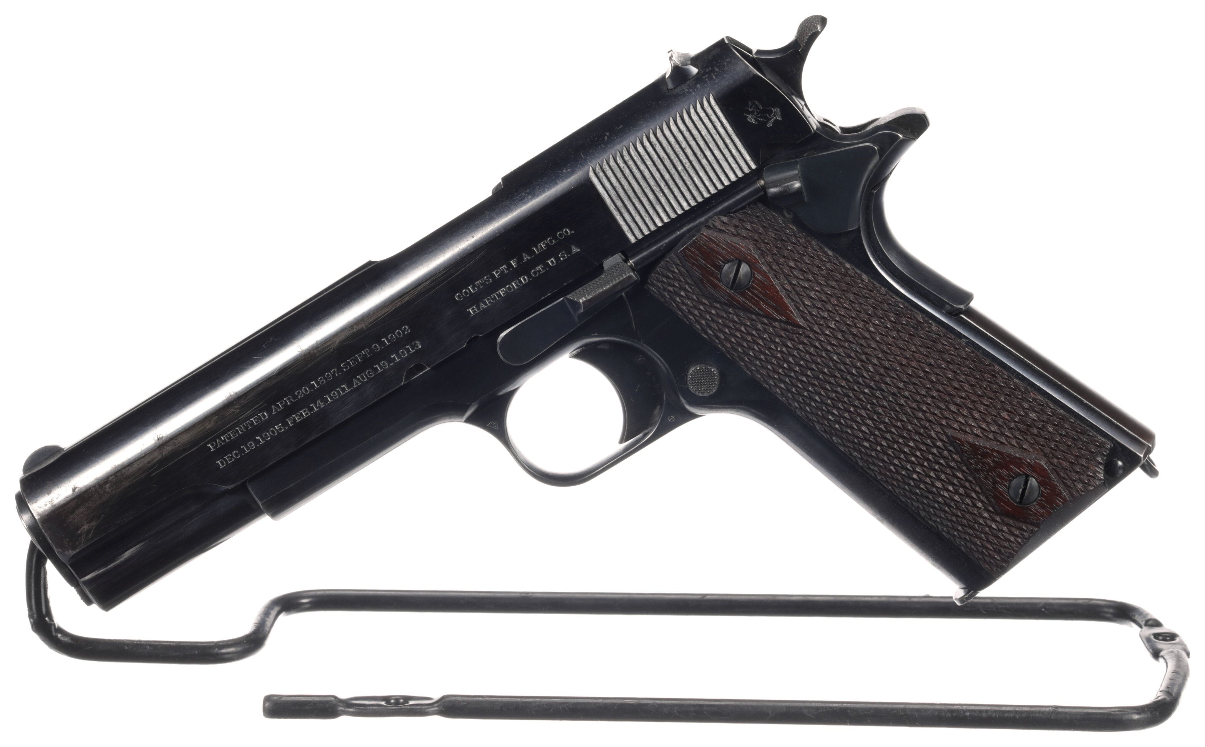 World War I Era Colt Government Model Semi Automatic Pistol Rock Island Auction 1436