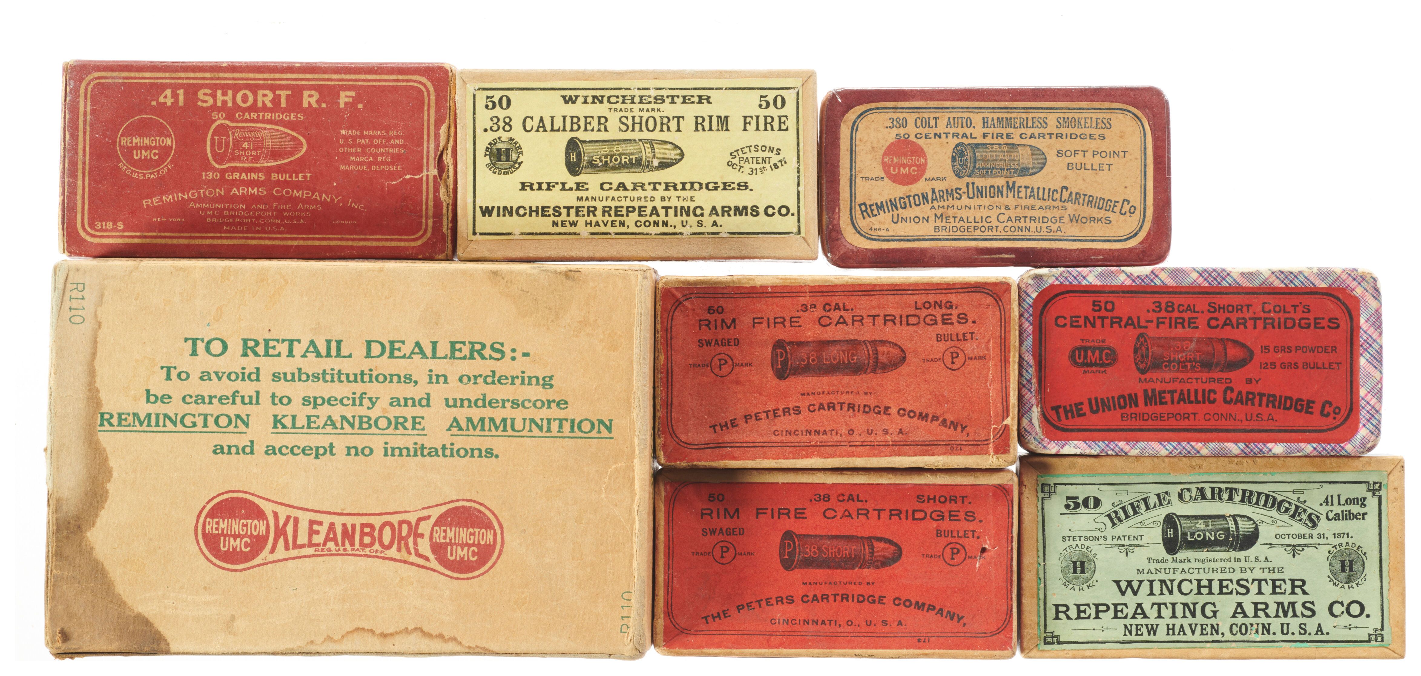 Eight Vintage Ammunition Boxes | Rock Island Auction