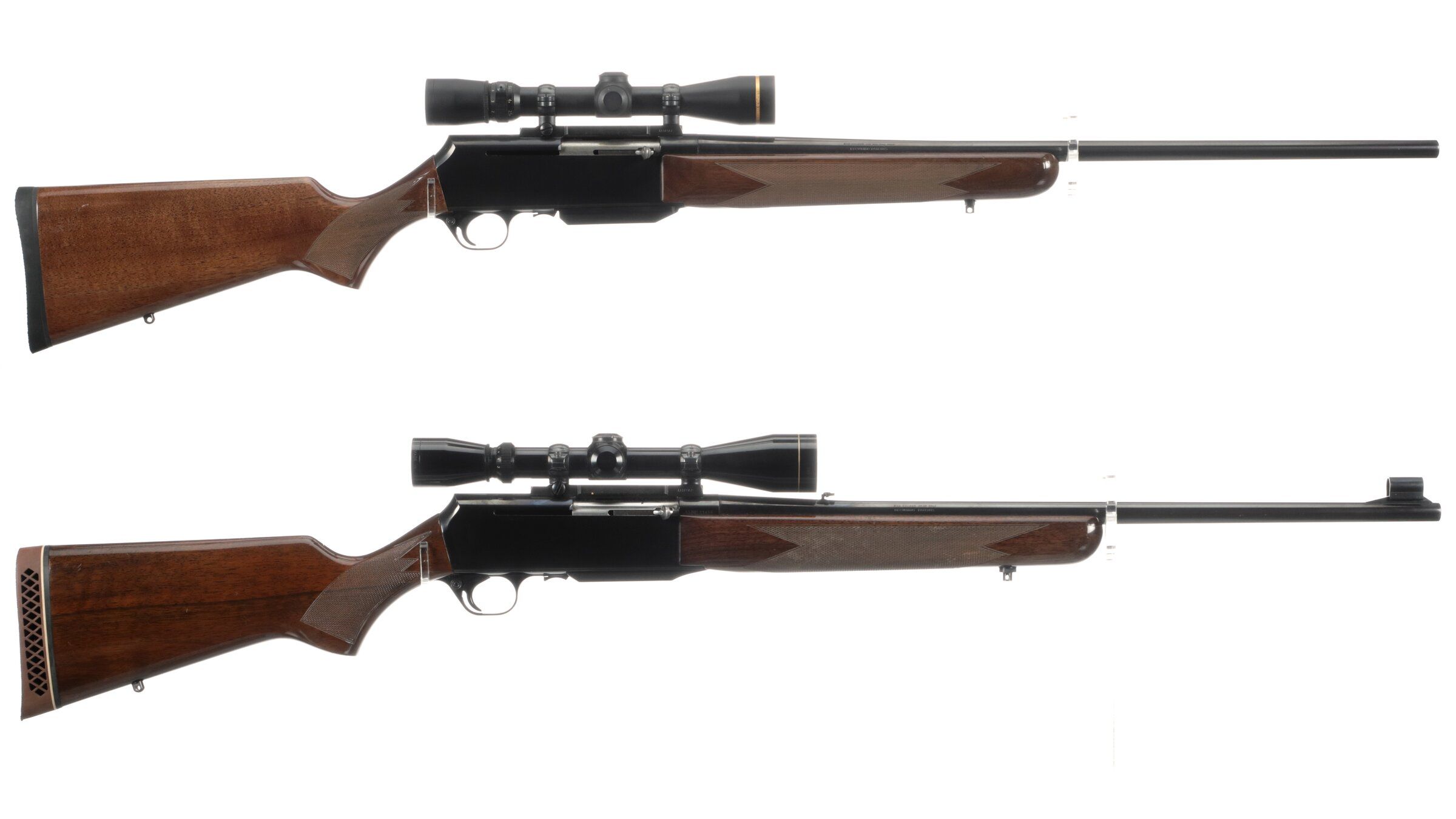 Two Belgian Browning BAR Semi-Automatic Rifles with Scopes | Rock ...