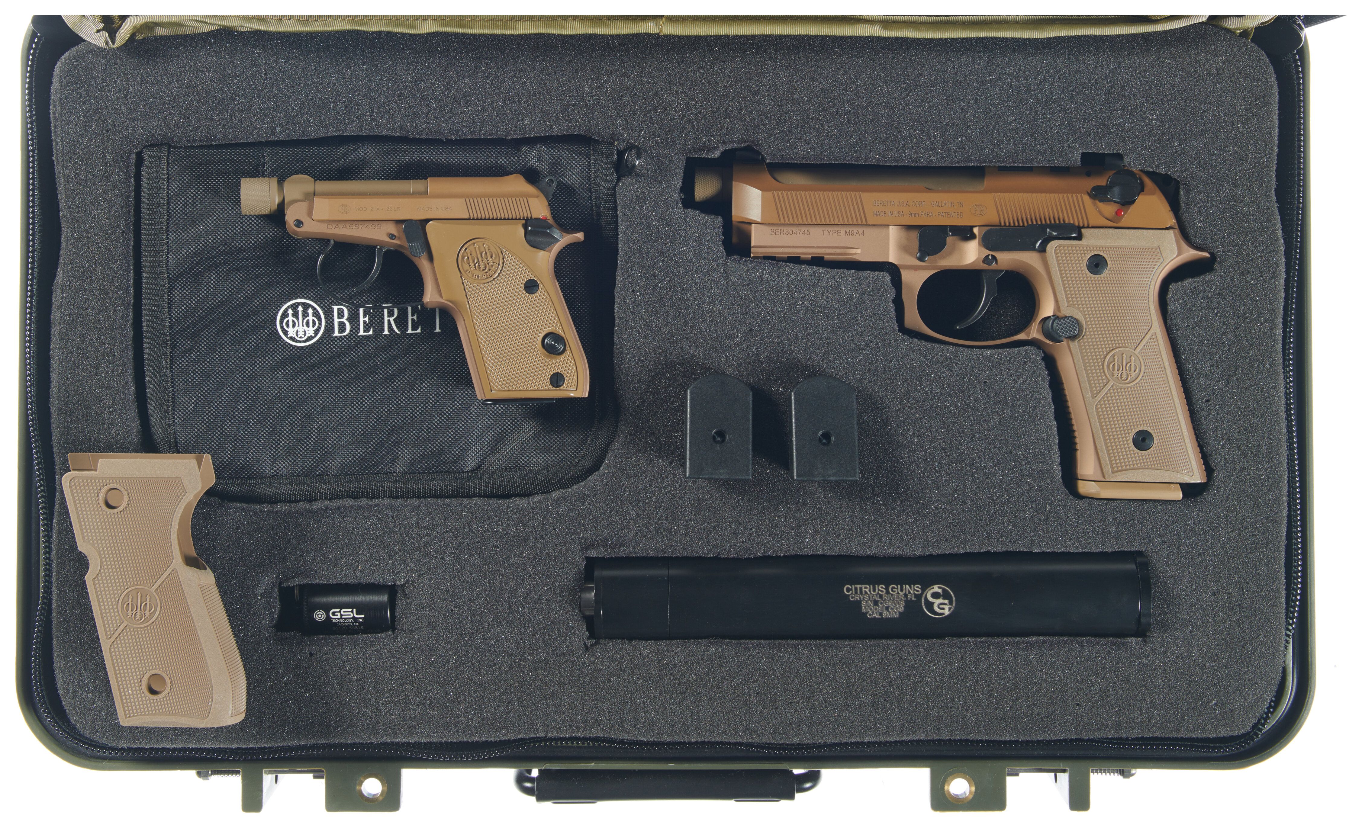 Beretta M9A1 タイプ モデルガン STS 付属品セット Beretta M9A1 タイプ モデルガン STS 付属品セット Cased Set of