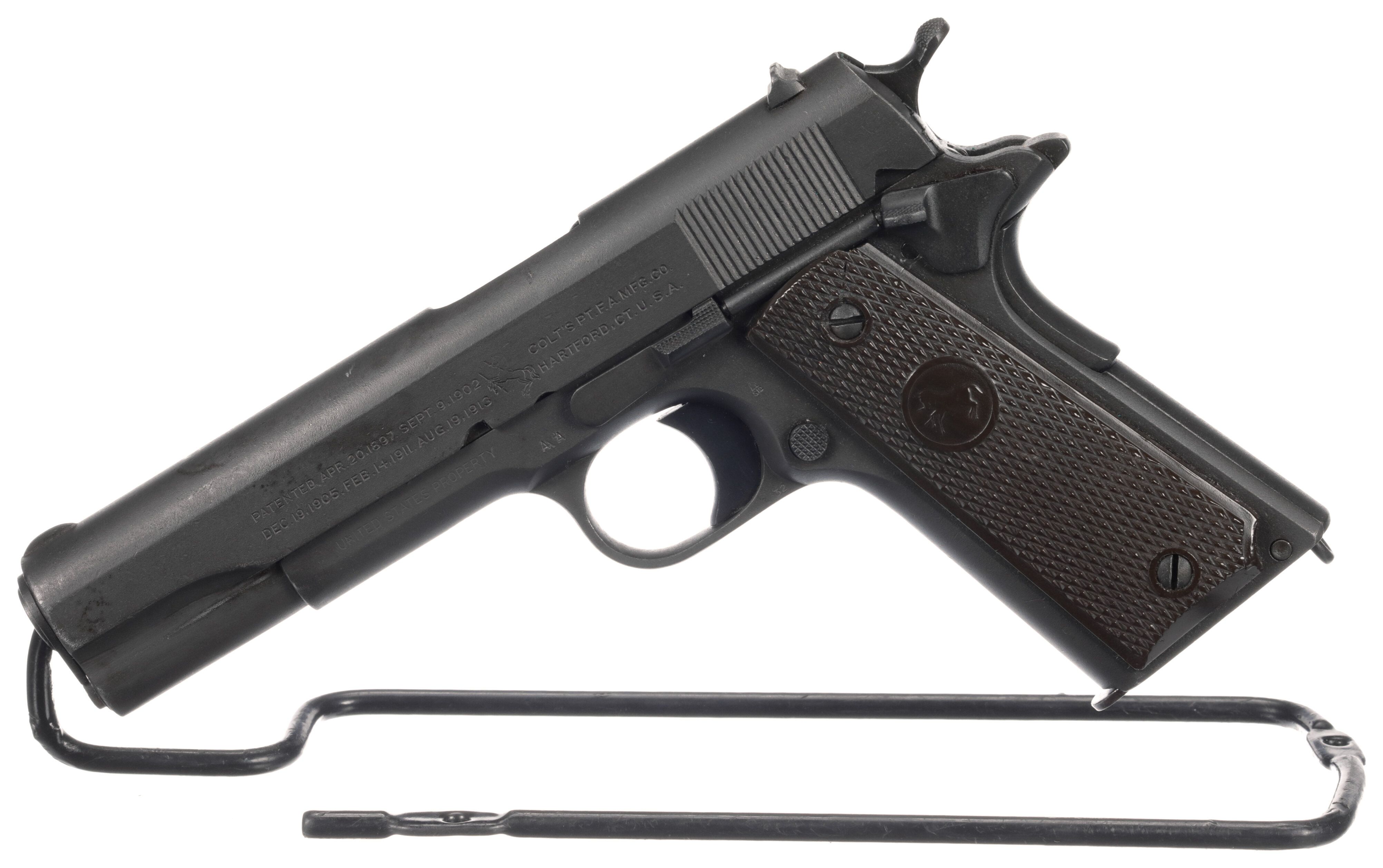 Us Colt Model 1911 Semi Automatic Pistol Rock Island Auction 2656