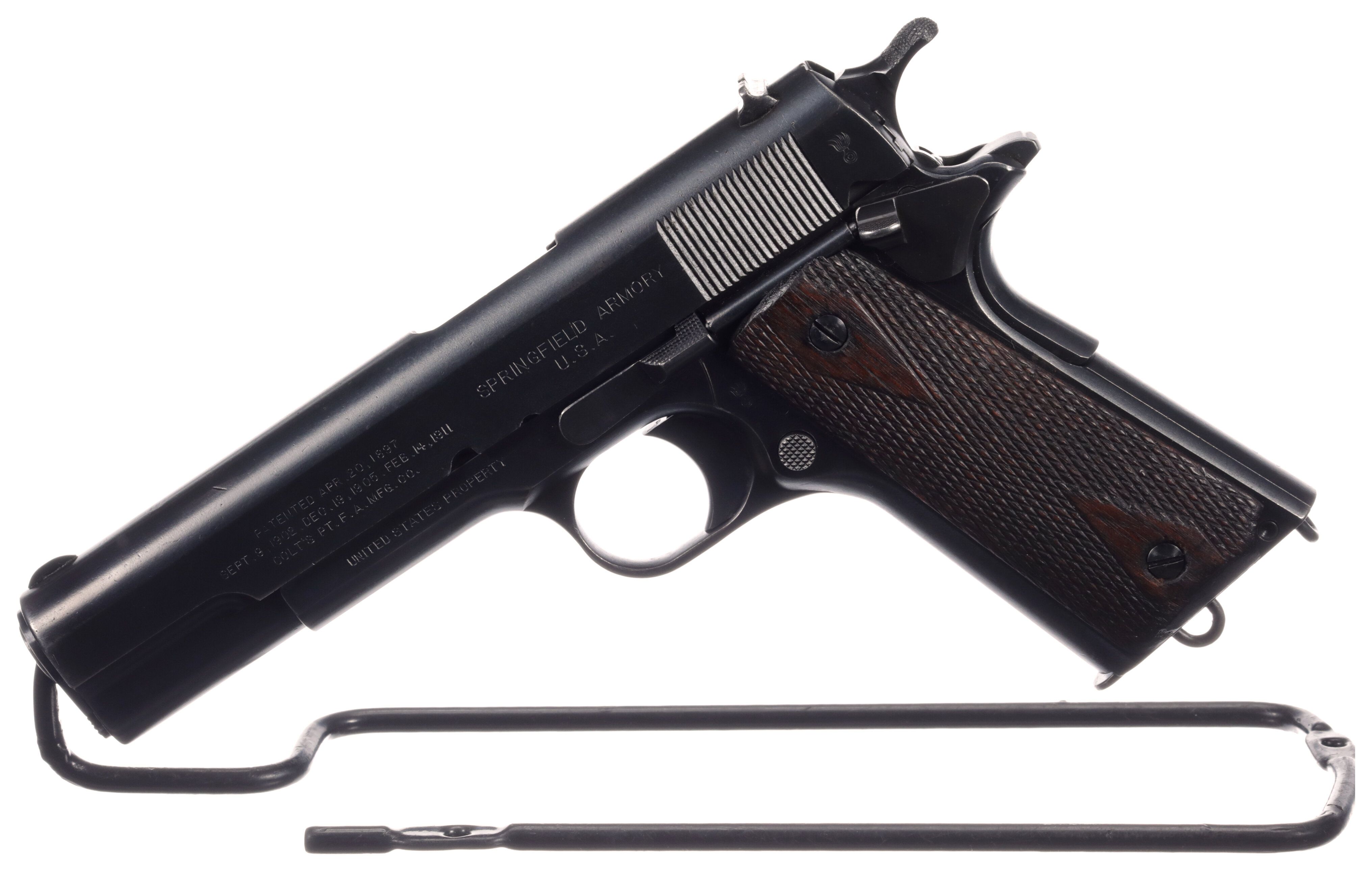 Us Springfield Armory Model 1911 Semi Automatic Pistol Rock Island Auction 1644