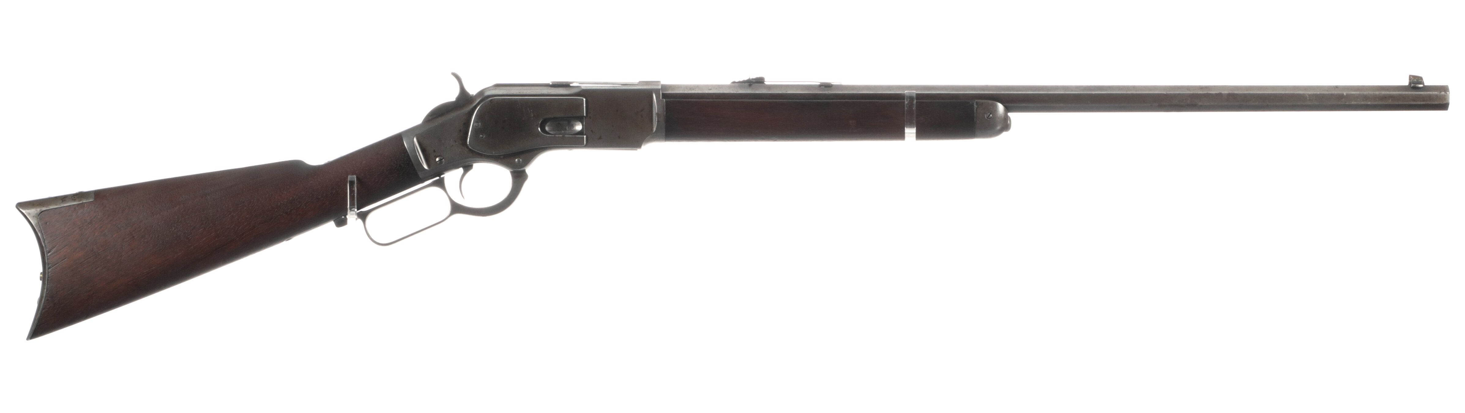 London Retailer Marked Winchester 1873 Rifle With Half Magazine 