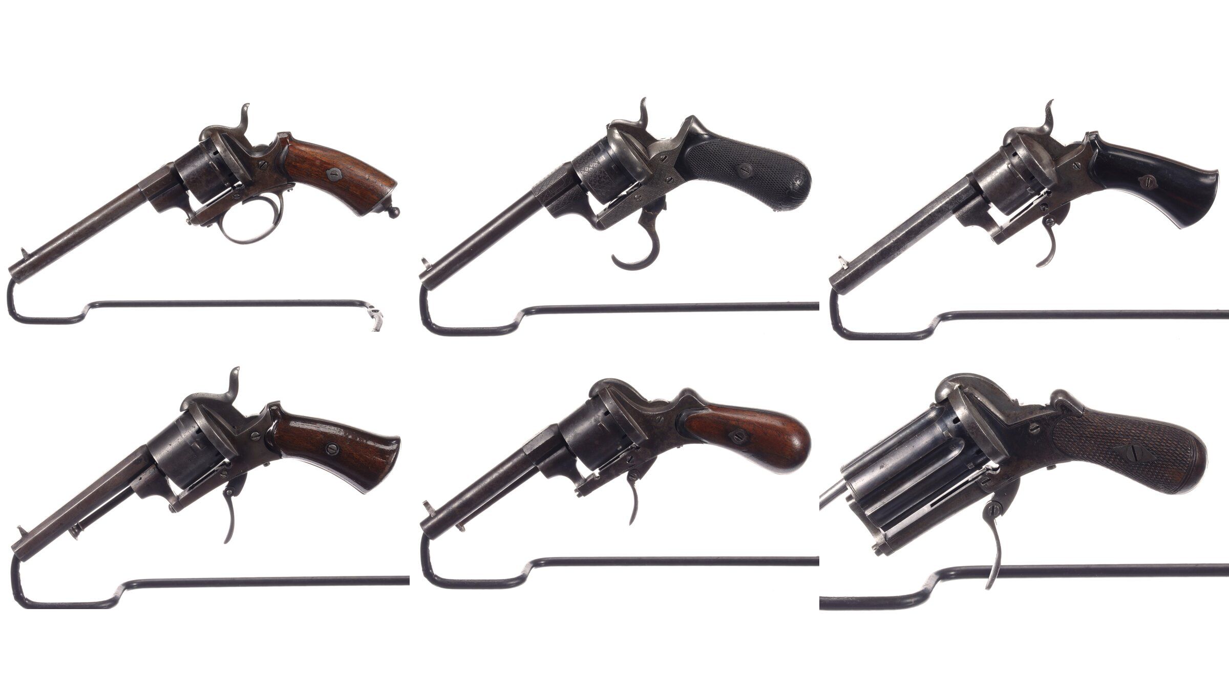 Six European Double Action Pinfire Revolvers Rock Island Auction 3465