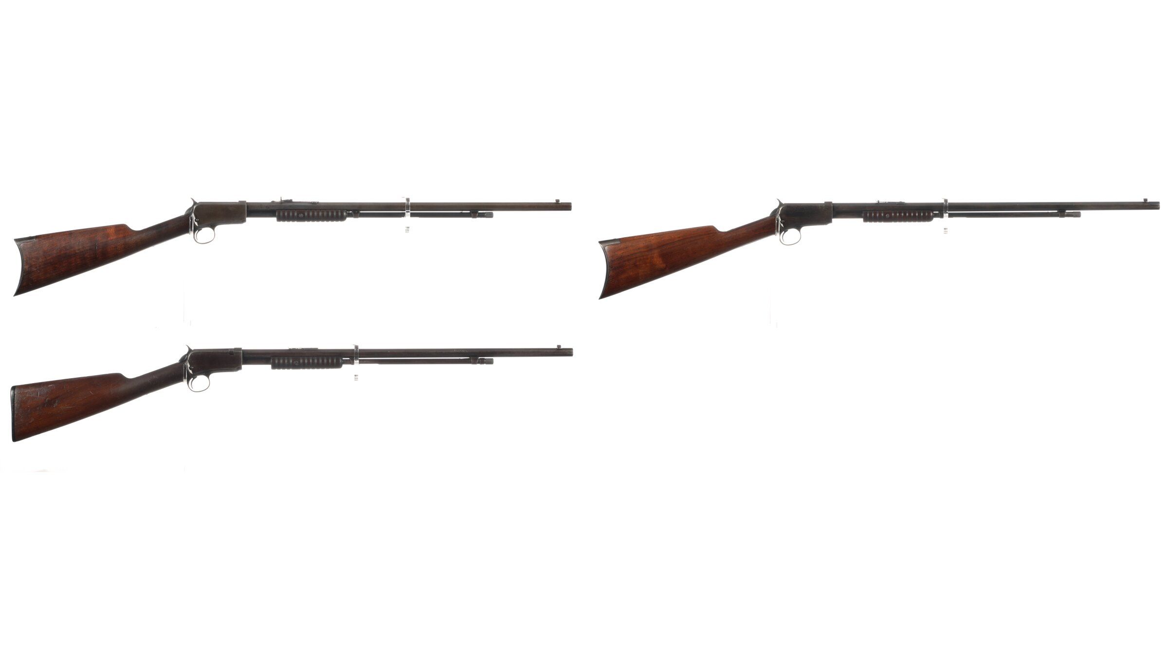 Three Winchester Model 1890 Slide Action .22 Rimfire Rifles | Rock ...