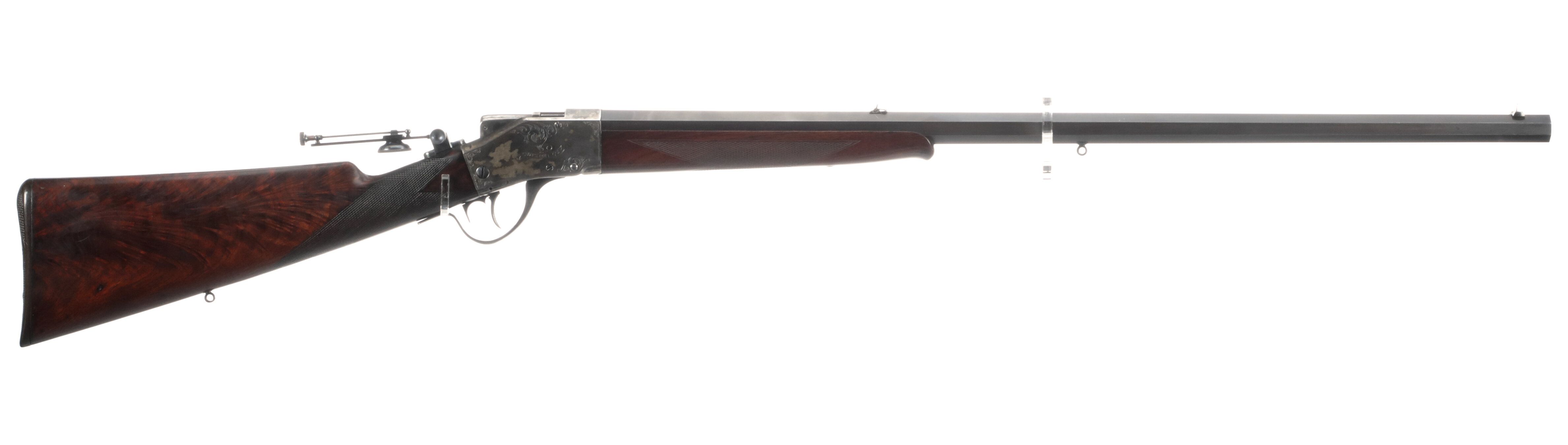 Engraved Sharps Model 1878 Borchardt Single Shot Sporting Rifle | Rock ...