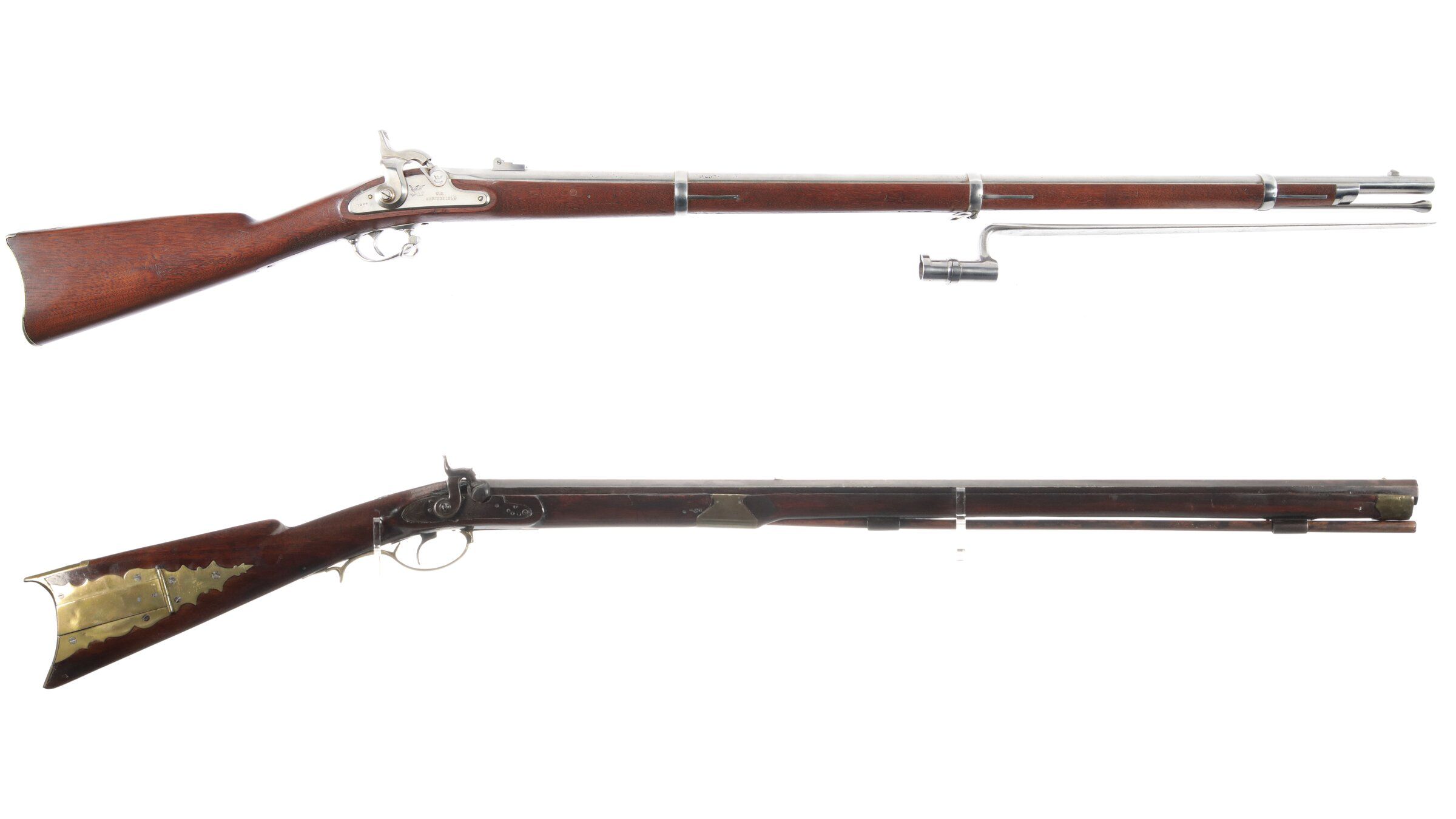 Two Percussion Rifles Rock Island Auction