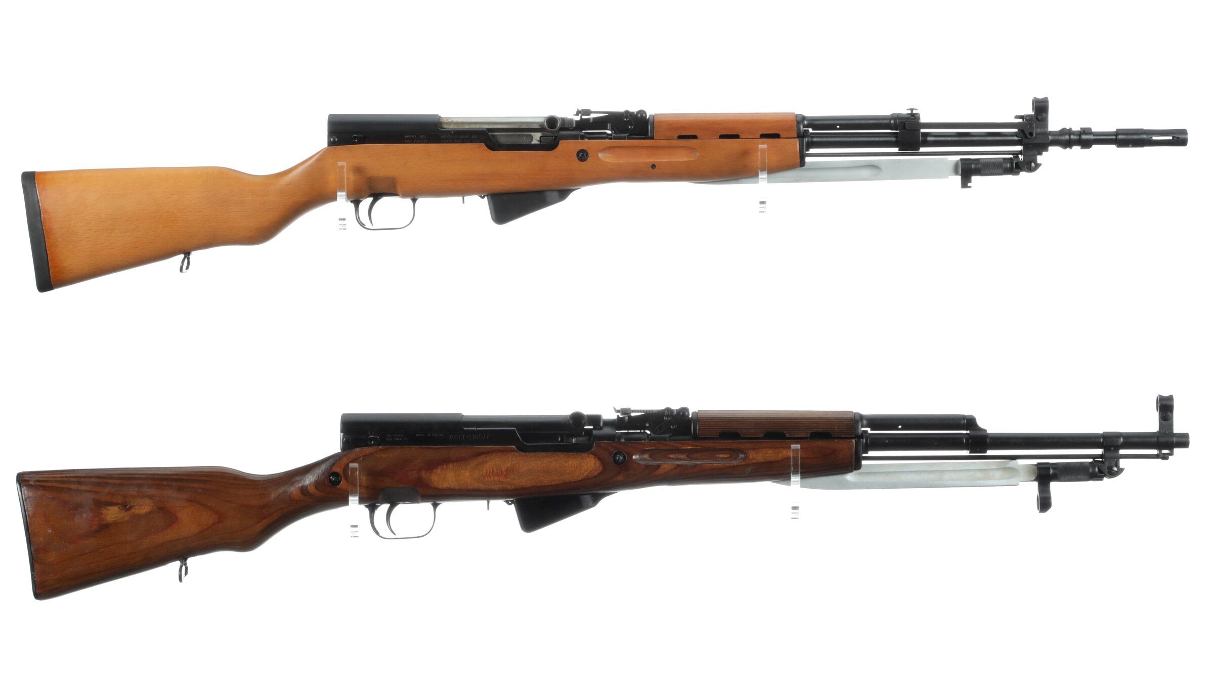 Two European Military SKS Pattern Rifles with Bayonets | Rock Island ...