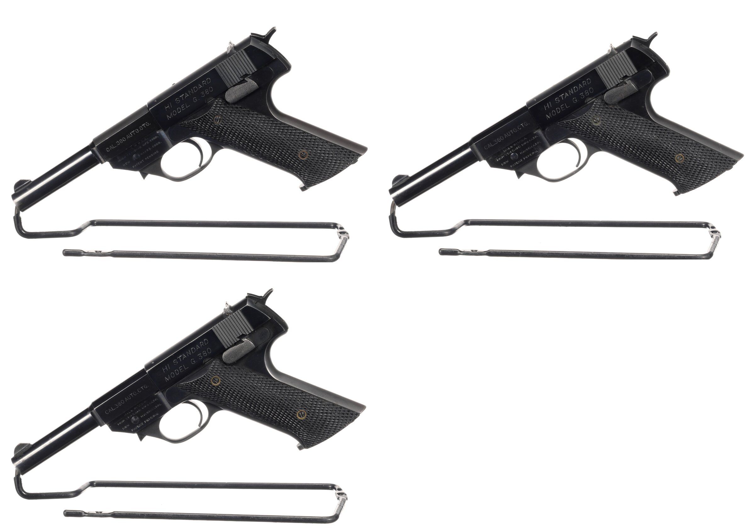 Three High Standard Model G380 SemiAutomatic Pistols Rock Island Auction